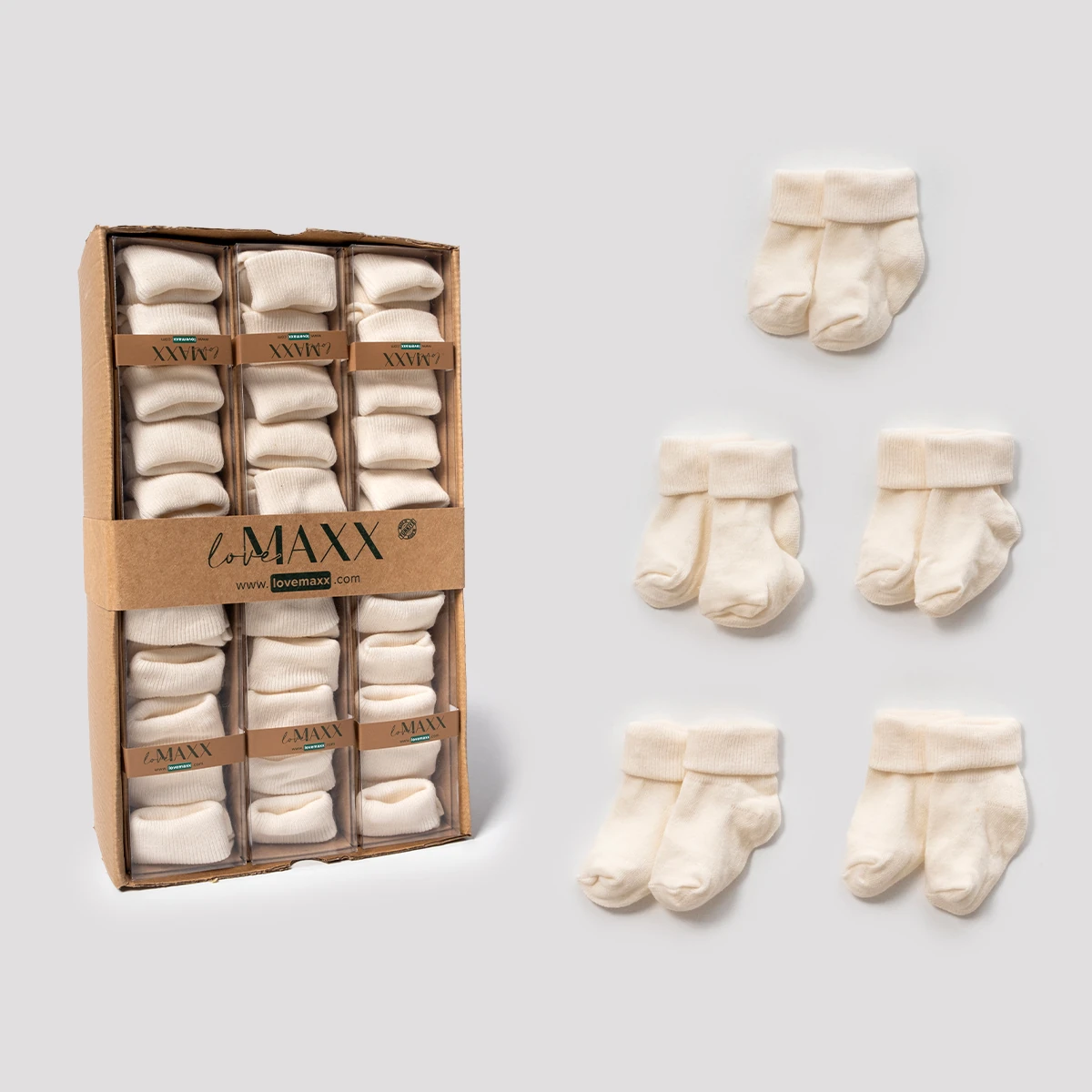 Unisex Bebek Kutulu 0-3-6 Ay 5 Adet Çorap