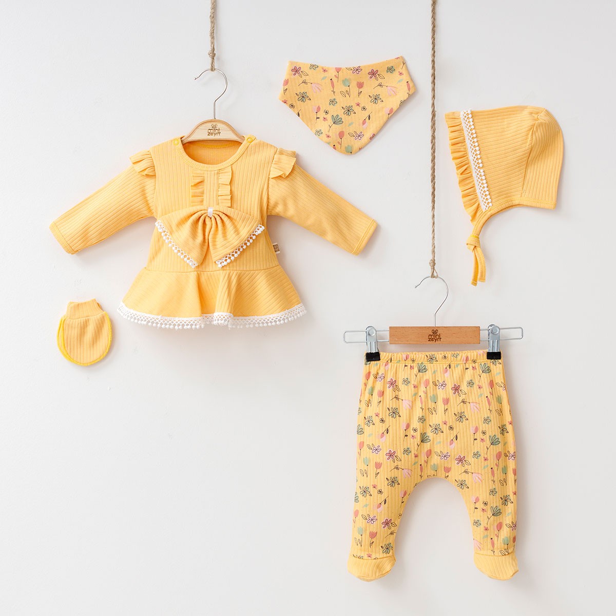 Kız bebek Hastane Çıkışı 5Li Set