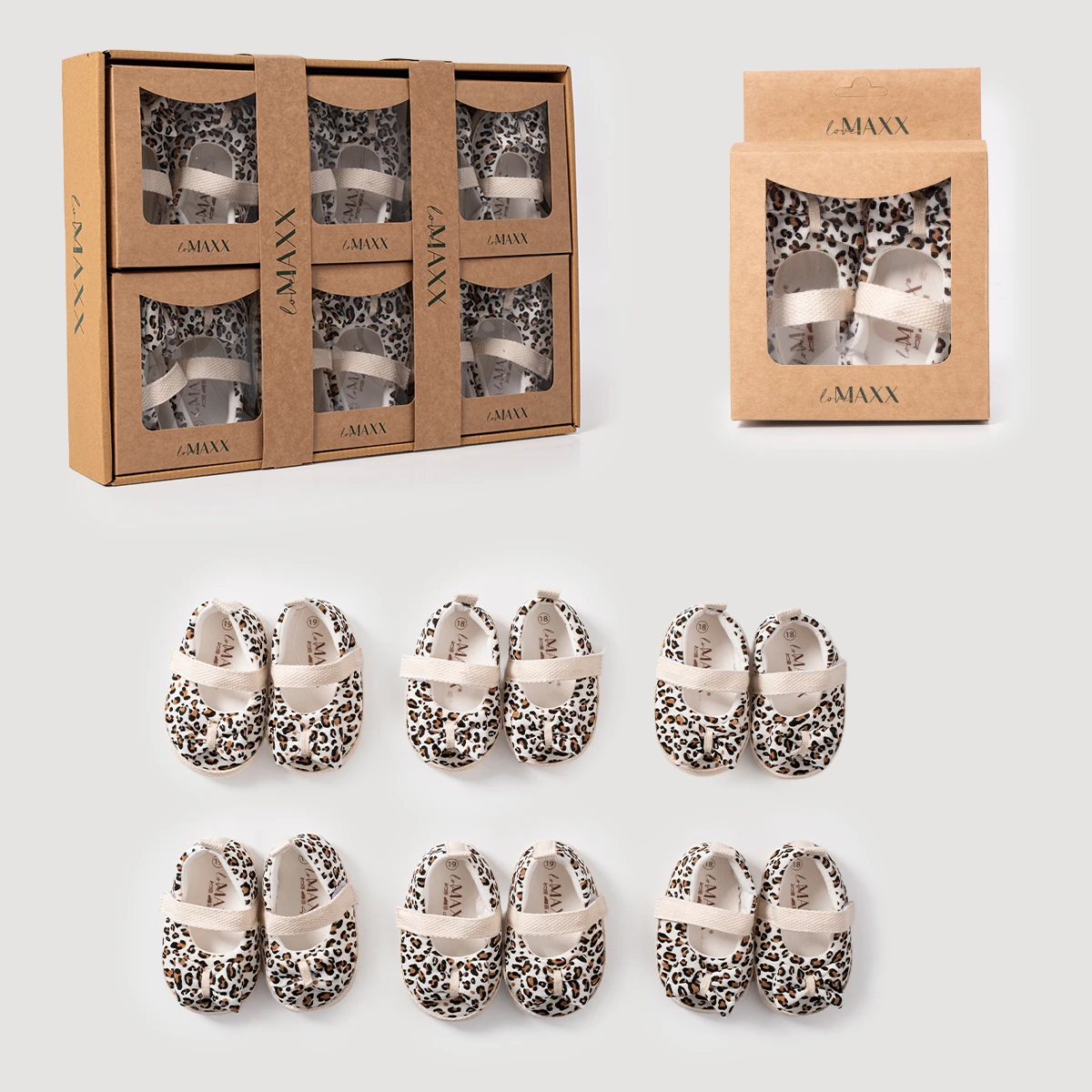 Kız Bebek 18-19 Numara Leoparlı Lüks  Babet