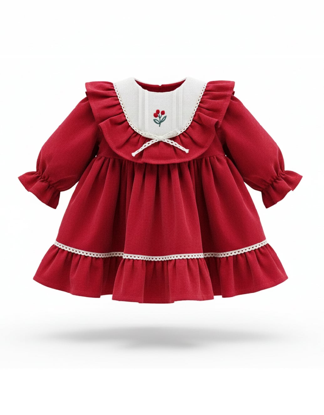 Kız Bebek Sweetme Yakalı Kırmızı Elbise