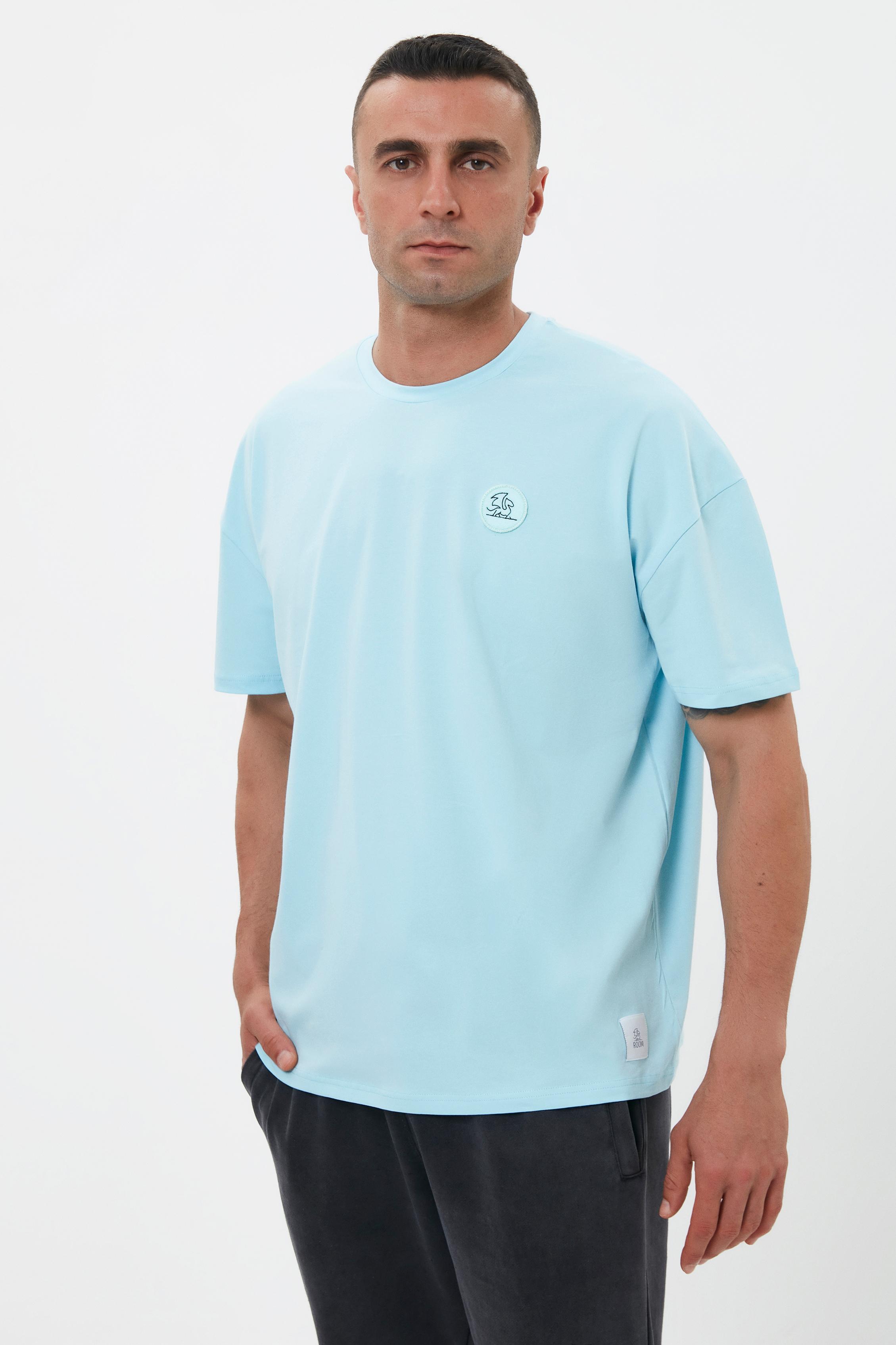 Circle Of Love - Men Oversize T-Shirt - Sky Blue