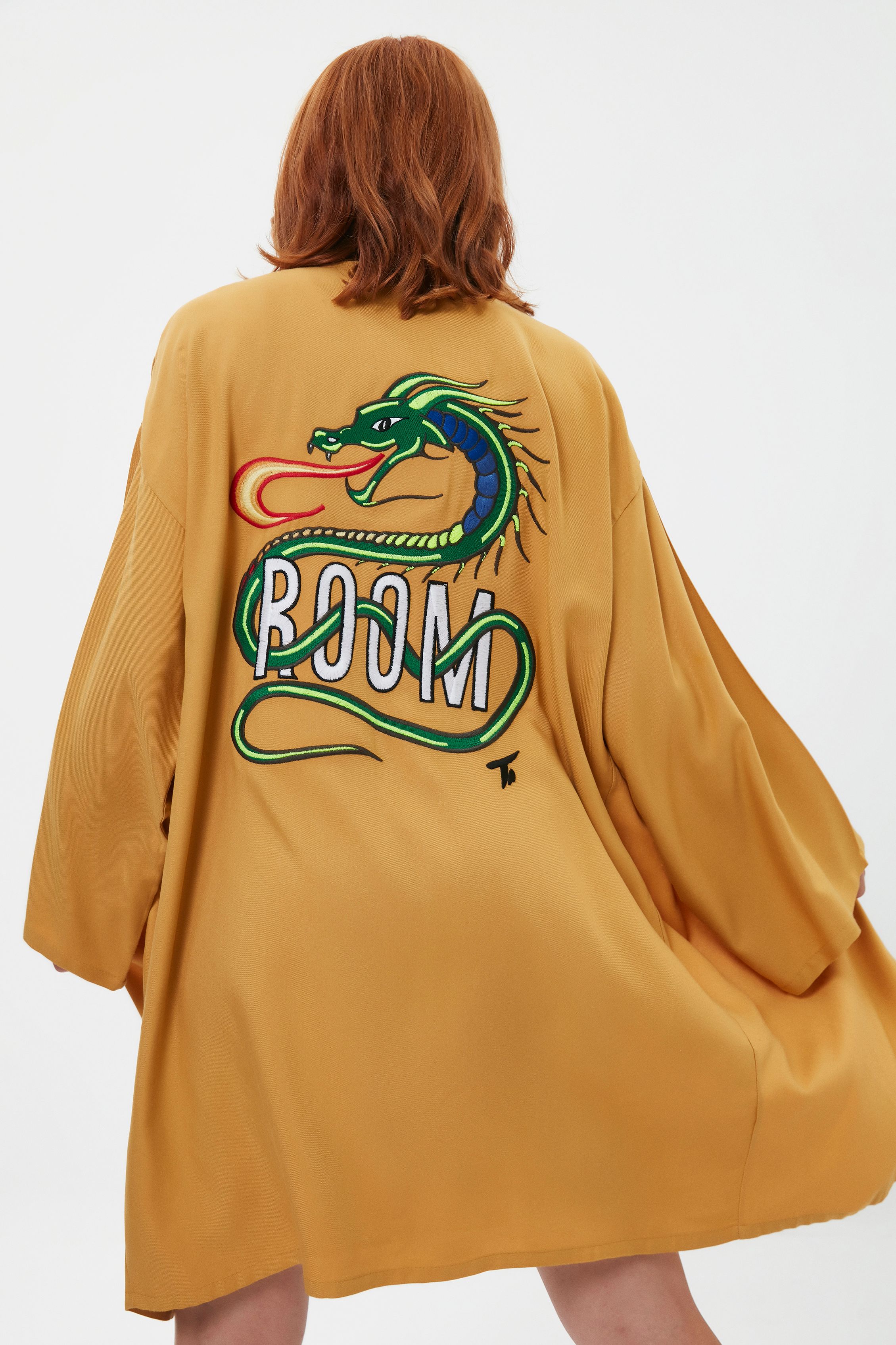Dragon To Heal - Women Premium Edition Kimono - Tan