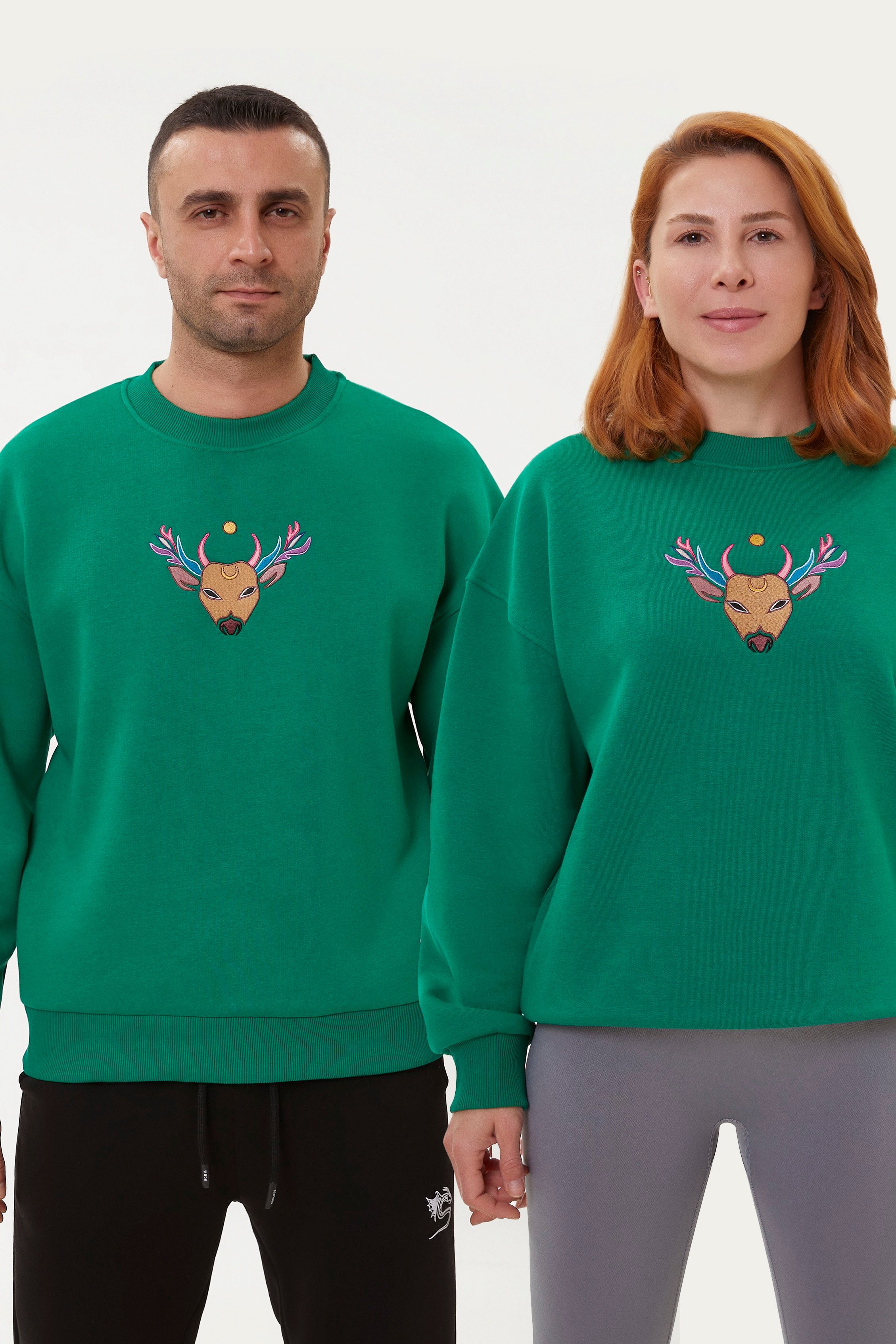 Unisex Oversize Christmas Sweatshirt - Green