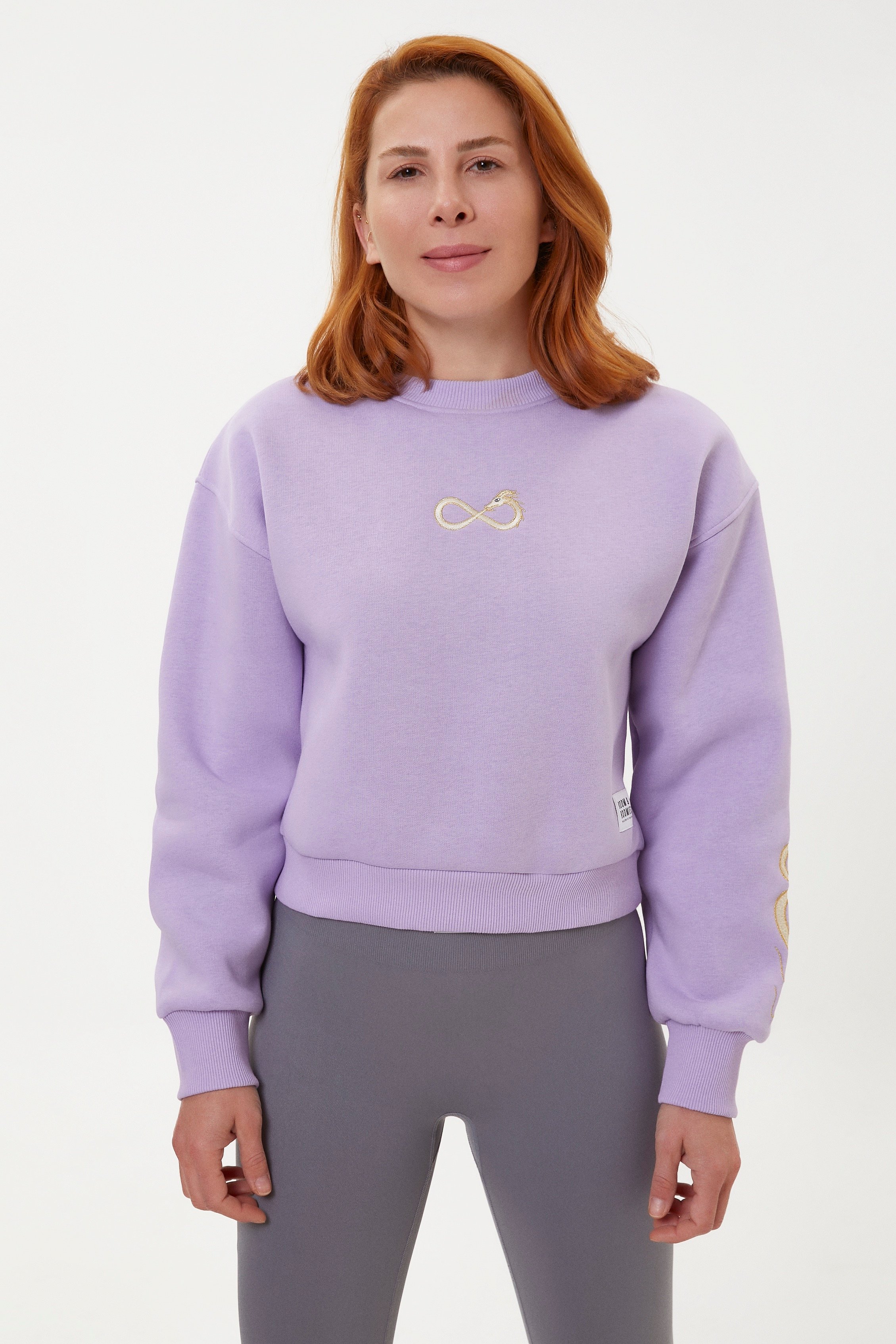 Women Crop Sweatshirt - Lila