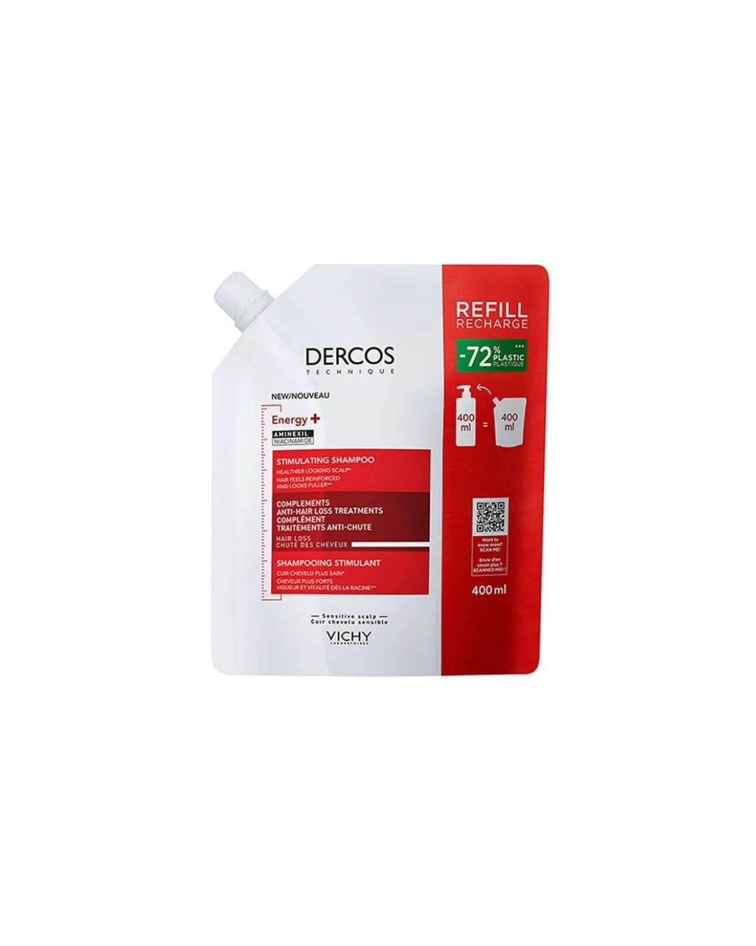 Vichy Dercos Energisant Saç Dökülmesine Karşı Şampuan Refill 400 ml