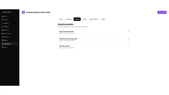 AI Reklam Analizi — Google & Meta ekran görüntüsü 3