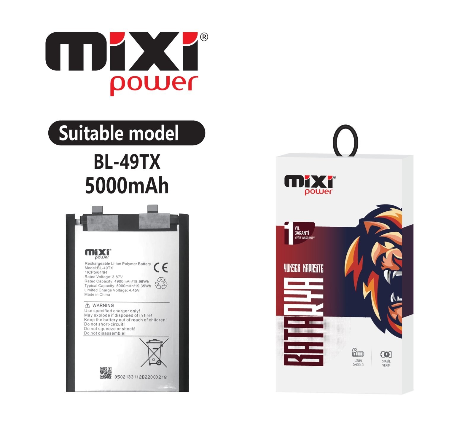 Mixipower infinix note 30 5g Uyumlu Yüksek Kapasiteli Batarya
