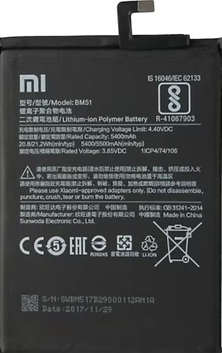 Xiaomi Mi Max 3 için En Yüksek Kalite  Batarya Pil Bm51