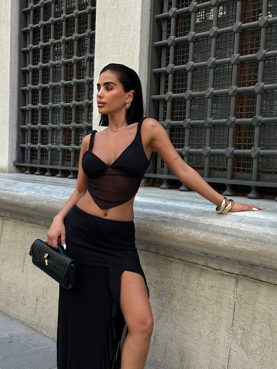 LİKRALI TÜL VE SANDY KUMAŞ ASTARLI TAKIM 