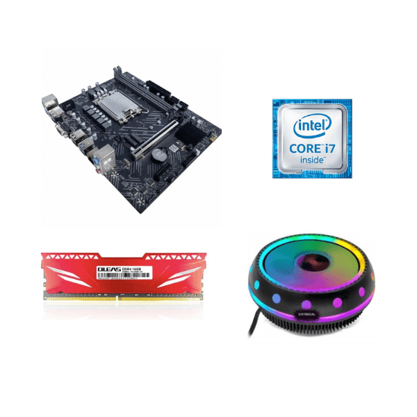 SBD350 İntel Core i7-12700 İşlemci H610 Anakart 16GB Ram UF-01 Cpu Soğutucu