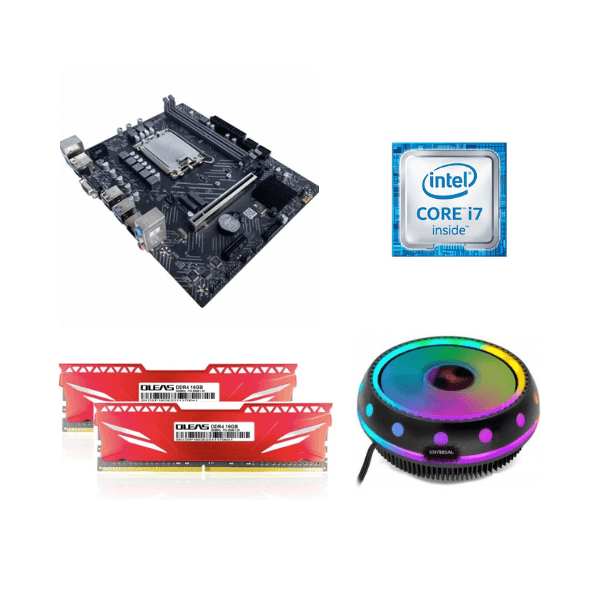 SBD360 İntel Core i7-12700 İşlemci H610 Anakart 32GB Ram UF-01 Cpu Soğutucu