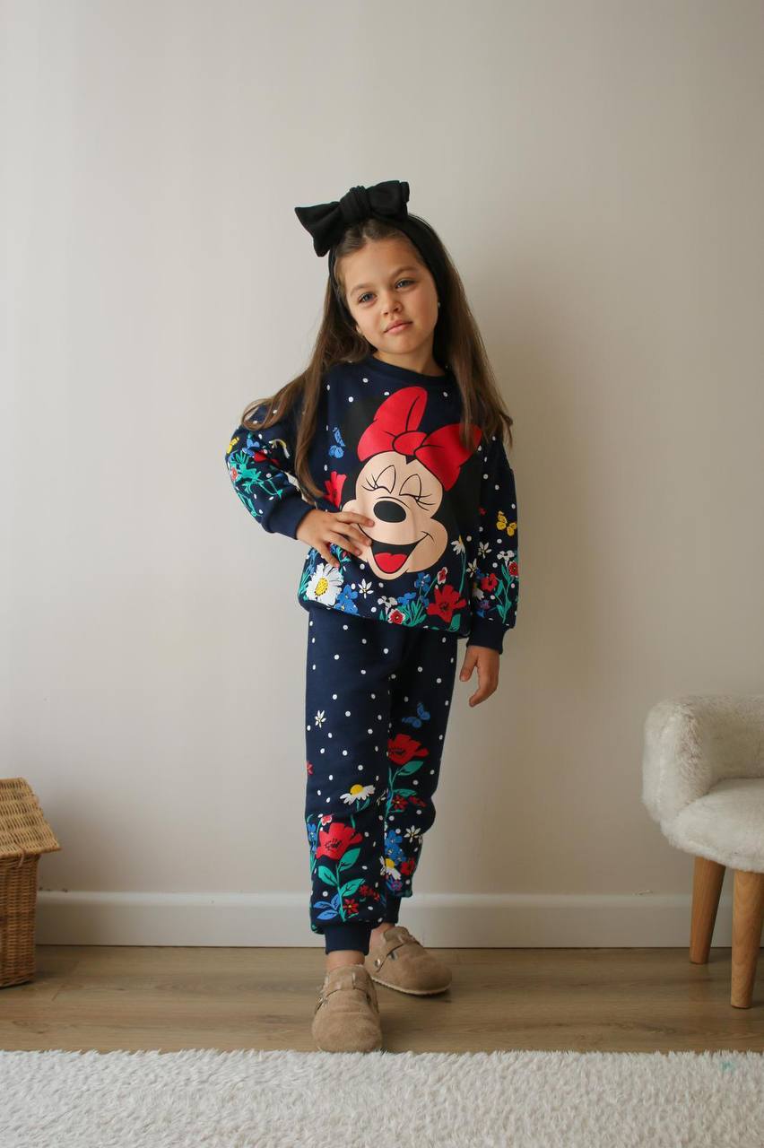MINNIE BASKILI PUANTİYELİ 3 İPLİK TAKIM