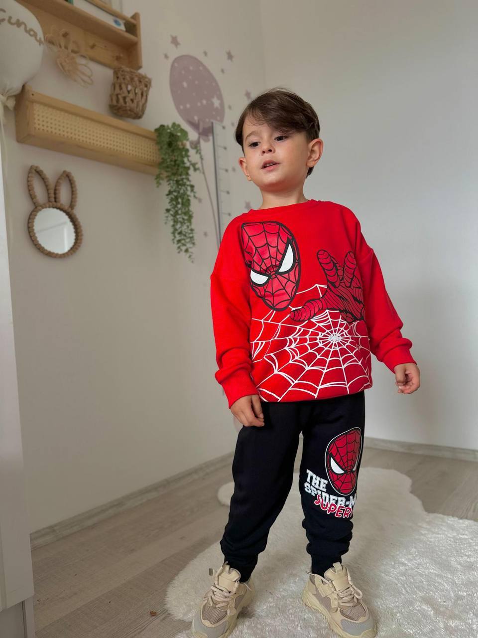 SPIDERMAN BASKILI 3 İPLİK TAKIM