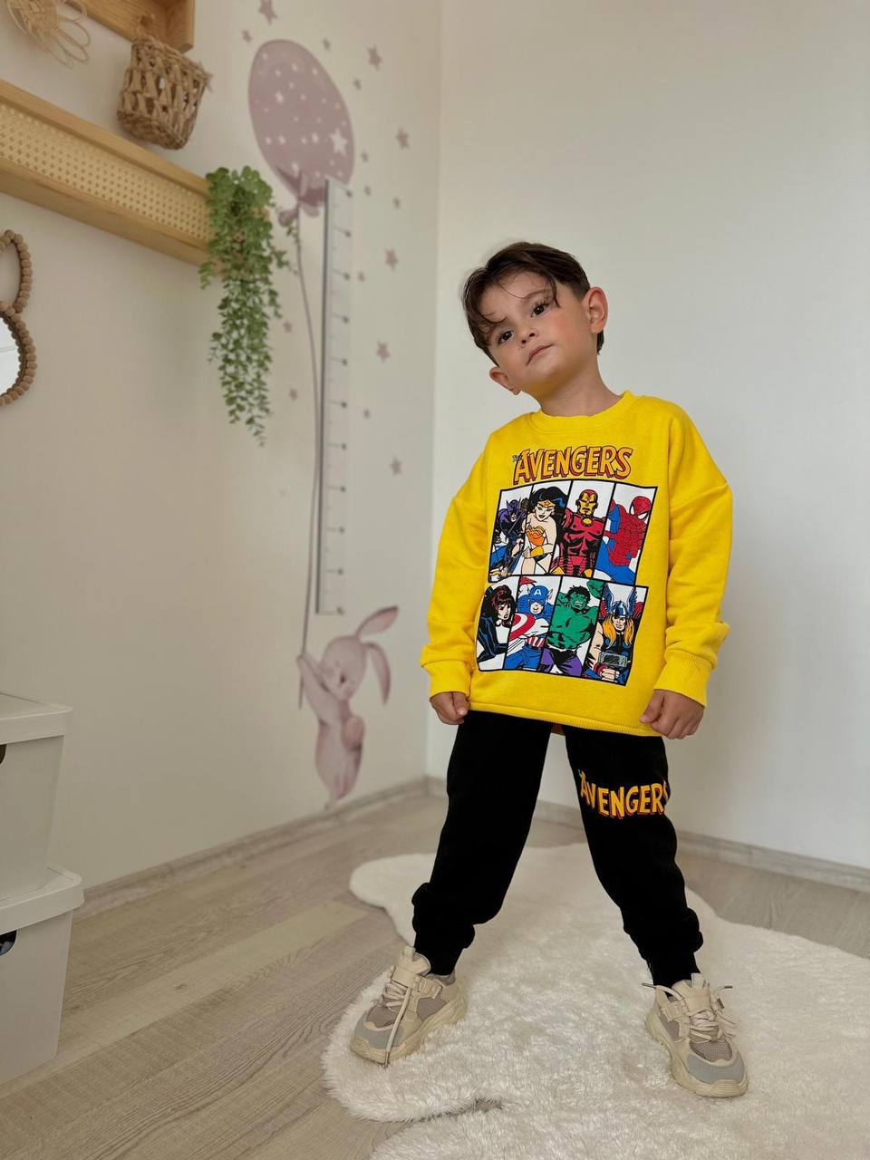 AVENGERS BASKILI 3 İPLİK TAKIM
