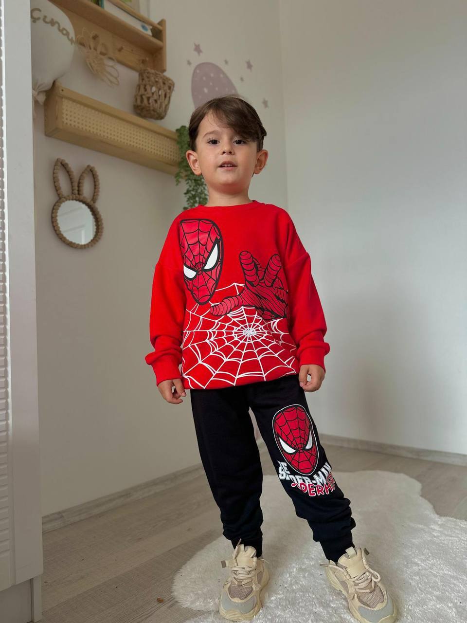 SPIDERMAN BASKILI 3 İPLİK TAKIM