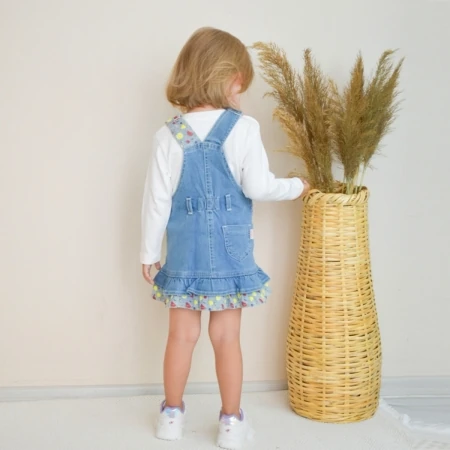 ÇİLEK NAKIŞLI KOT JİLE