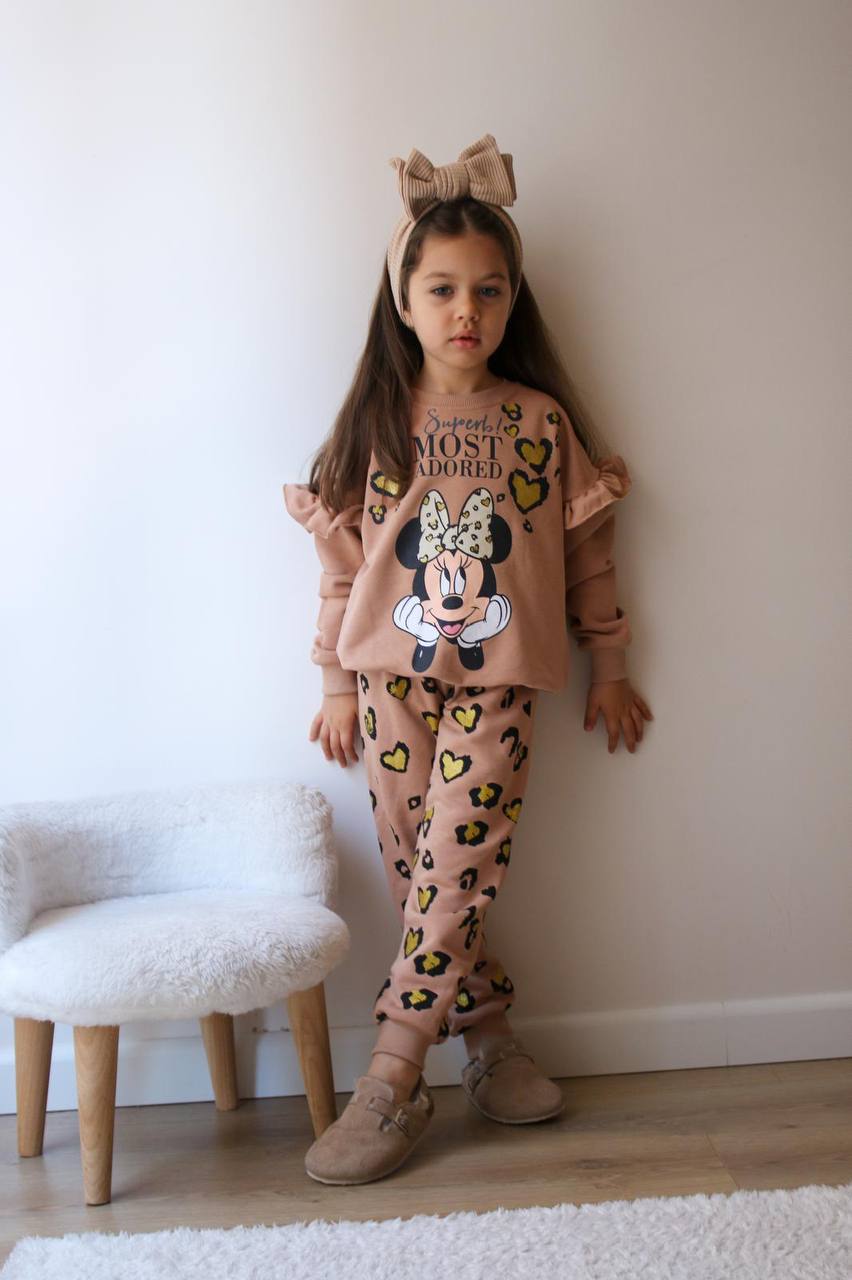 MINNIE BASKILI SİMLİ 3 İPLİK TAKIM