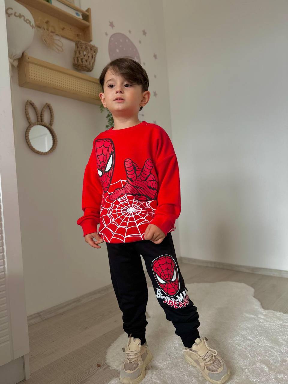 SPIDERMAN BASKILI 3 İPLİK TAKIM