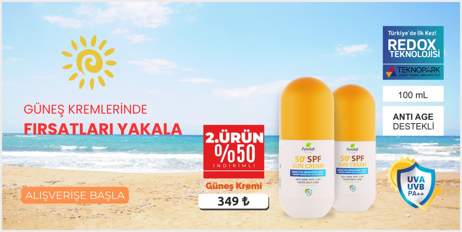 Pyrosoft Leke Karşıtı & Anti-age SPF 50 Güneş Koruyucu