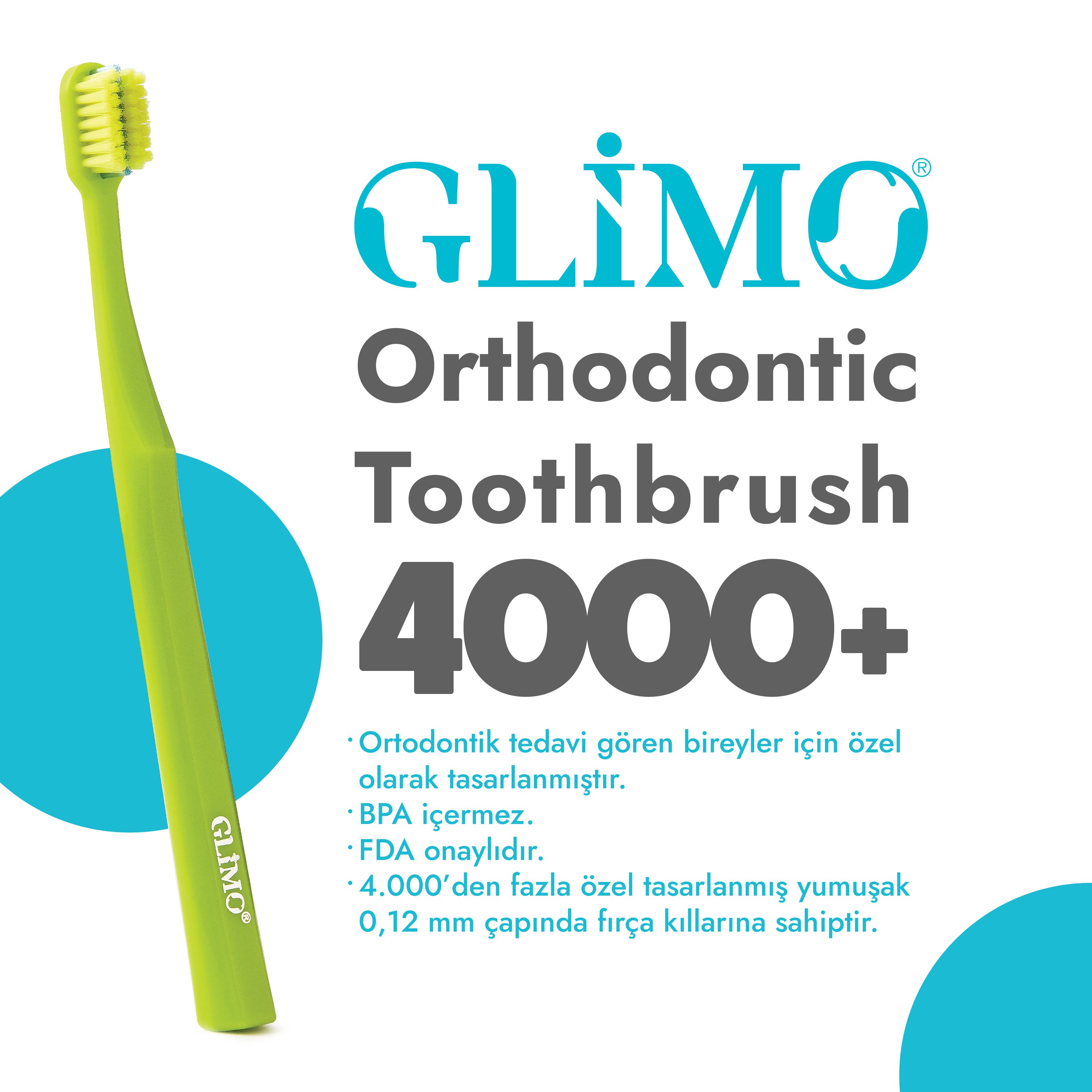 Glimo Orthodontic Toothbrush 4000+ Soft