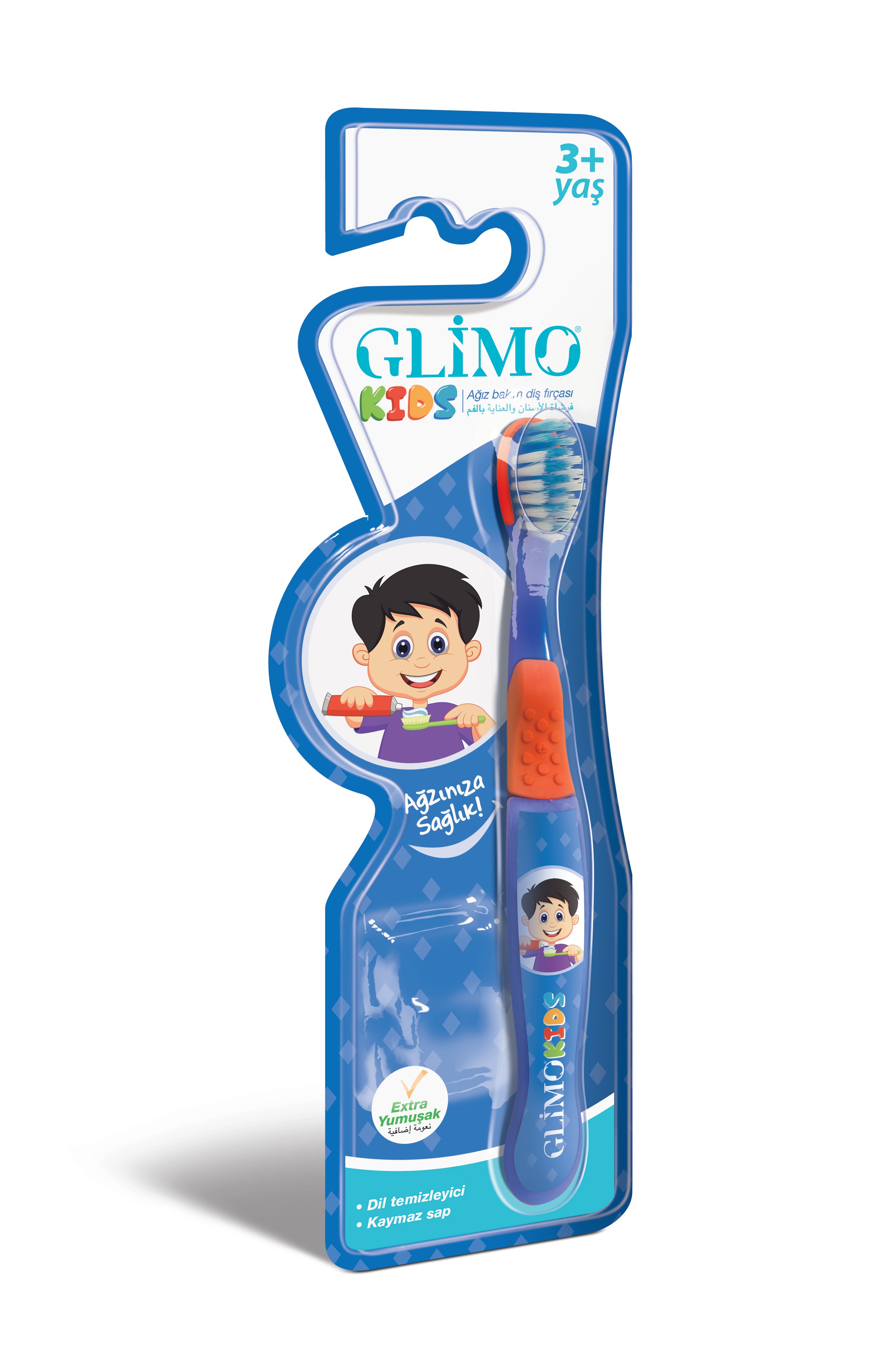 Glimo Kids Ağız Bakım Diş Fırçası - Mavi