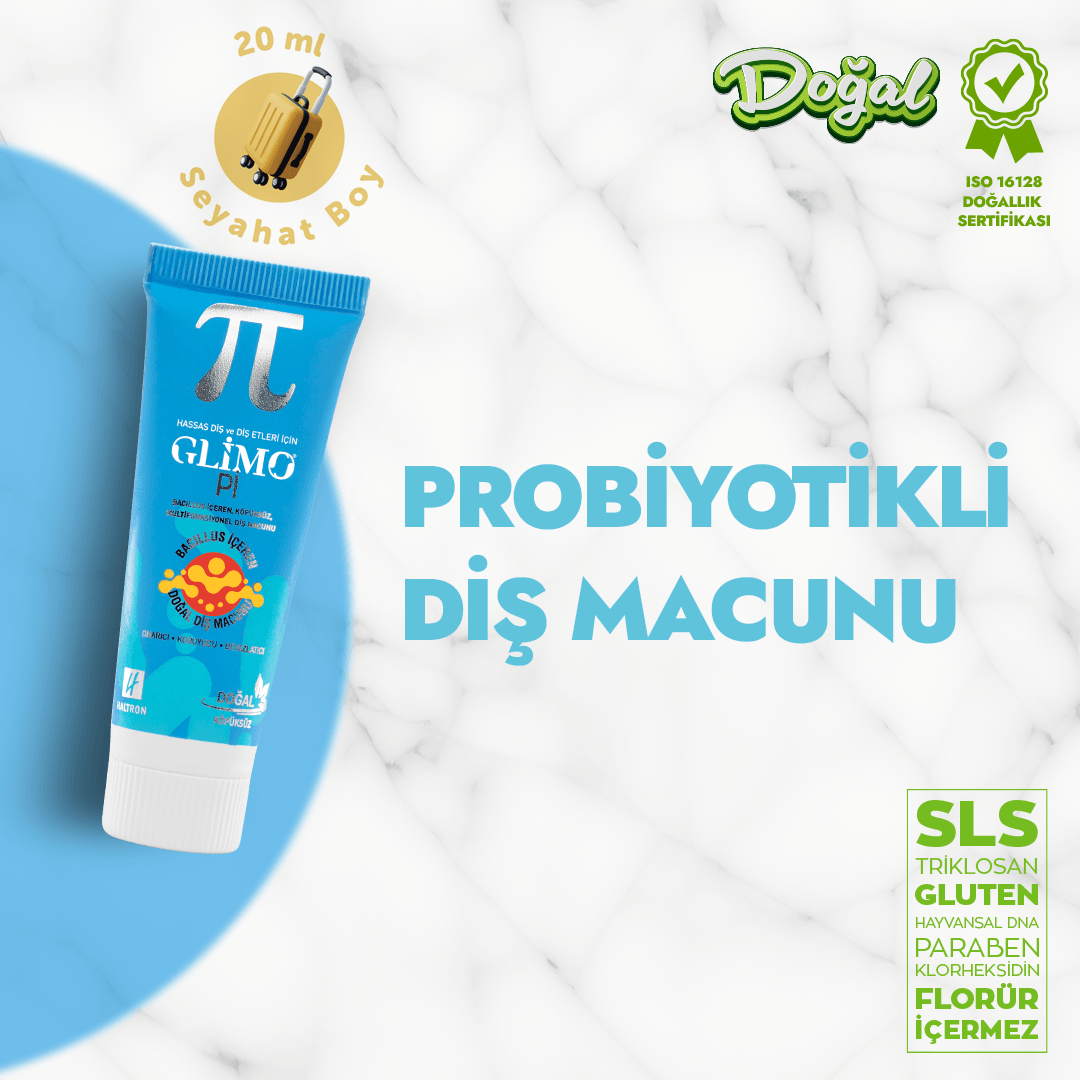 Glimo Pi Probiyotikli Doğal Diş Macunu - 20ml