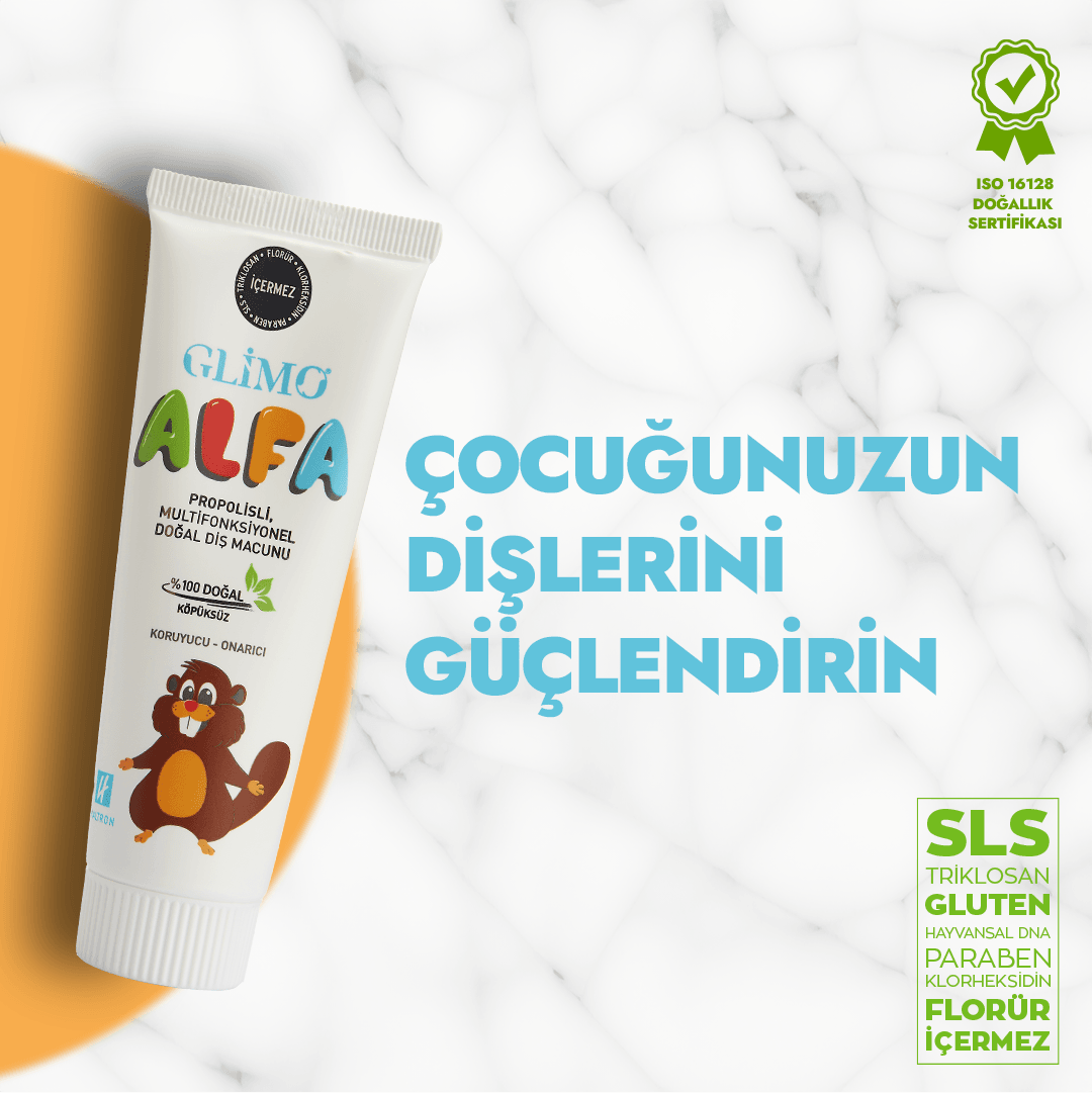 Glimo Alfa Propolisli %100 Doğal Çocuk Diş Macunu 50 ml