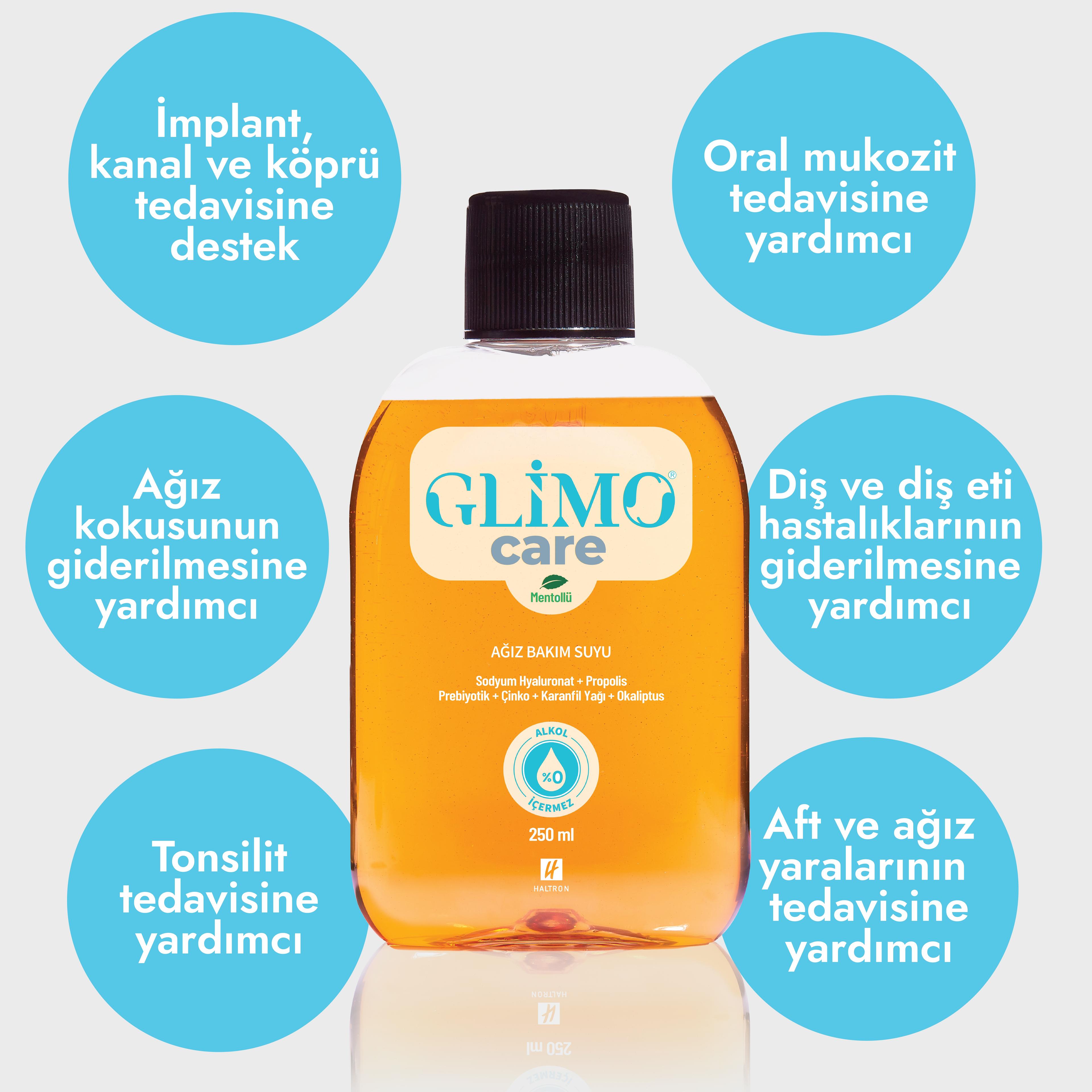 Glimo Care Ağız Bakım Suyu ve Gargarası 250 ml