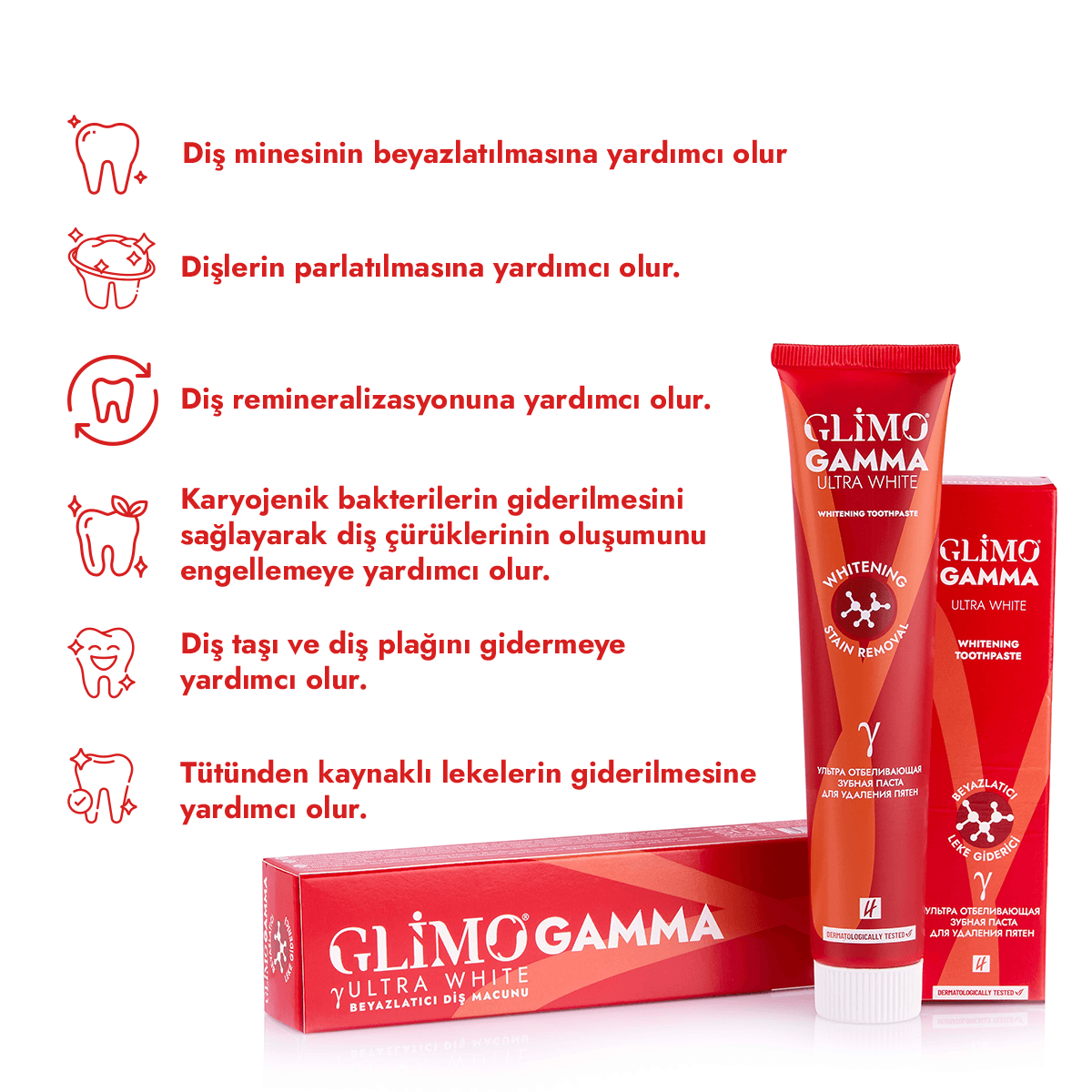 Glimo Gamma Ultra White Отбеливающая зубная паста