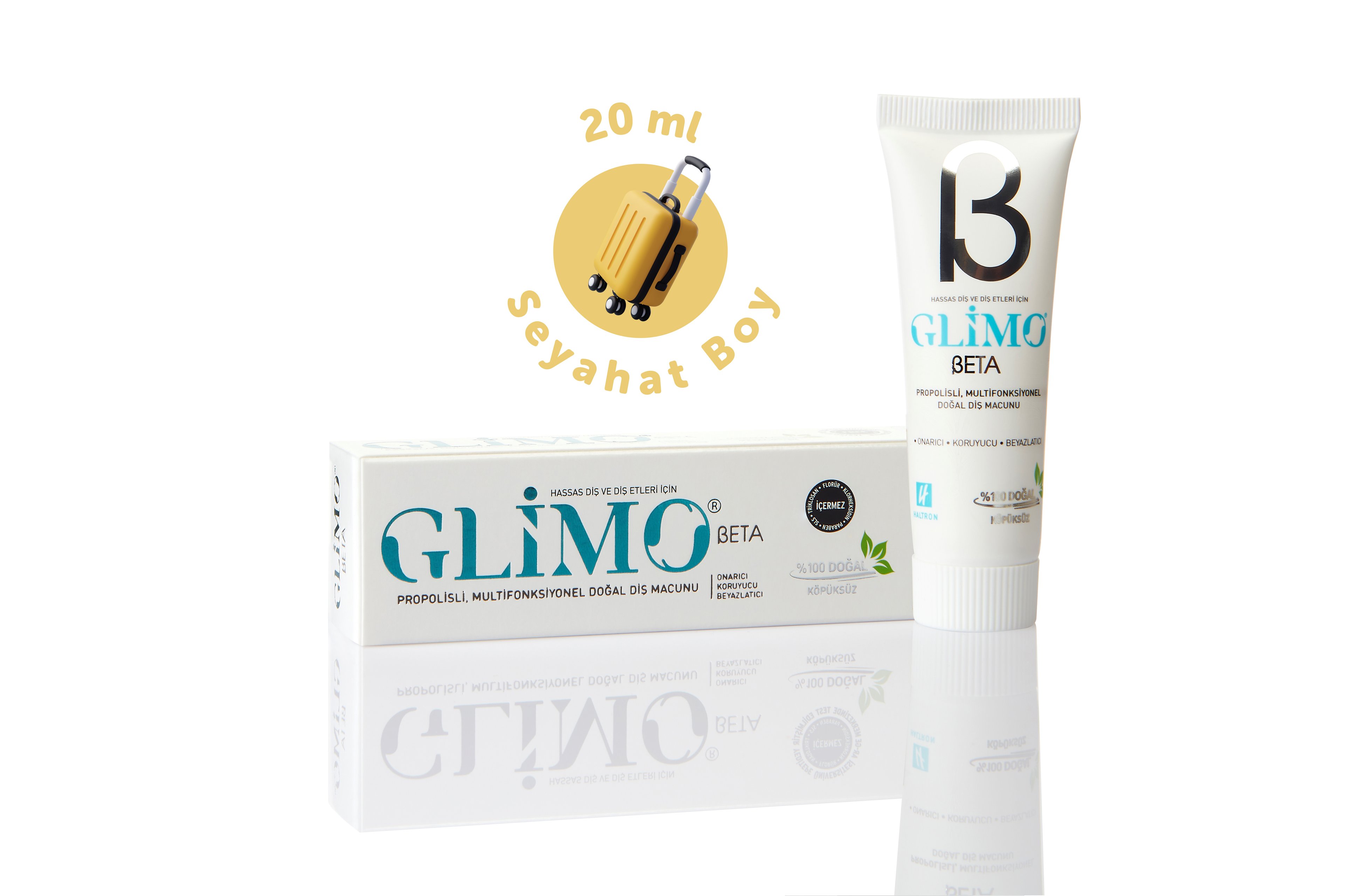 Glimo Beta Hassas Diş Etleri İçin Propolisli %100 Doğal Diş Macunu - 20ml