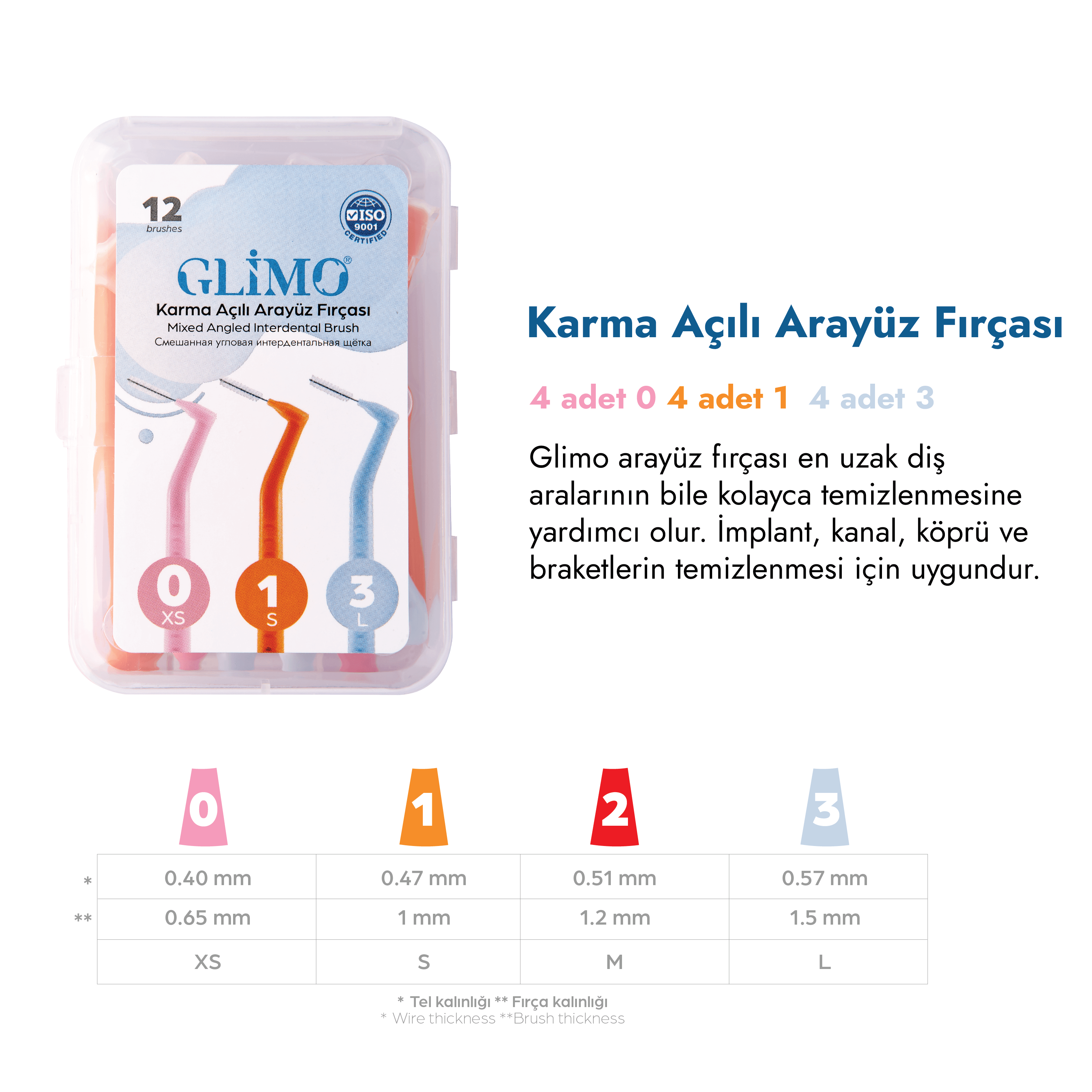 Glimo Mixed Angled Interdental Brush