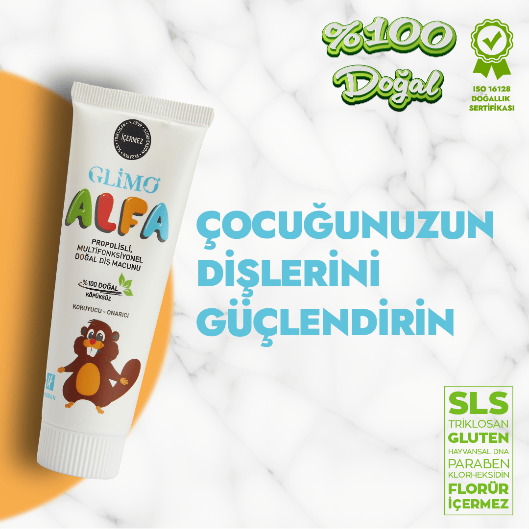 Glimo Alfa Propolisli %100 Doğal Çocuk Diş Macunu 50 ml