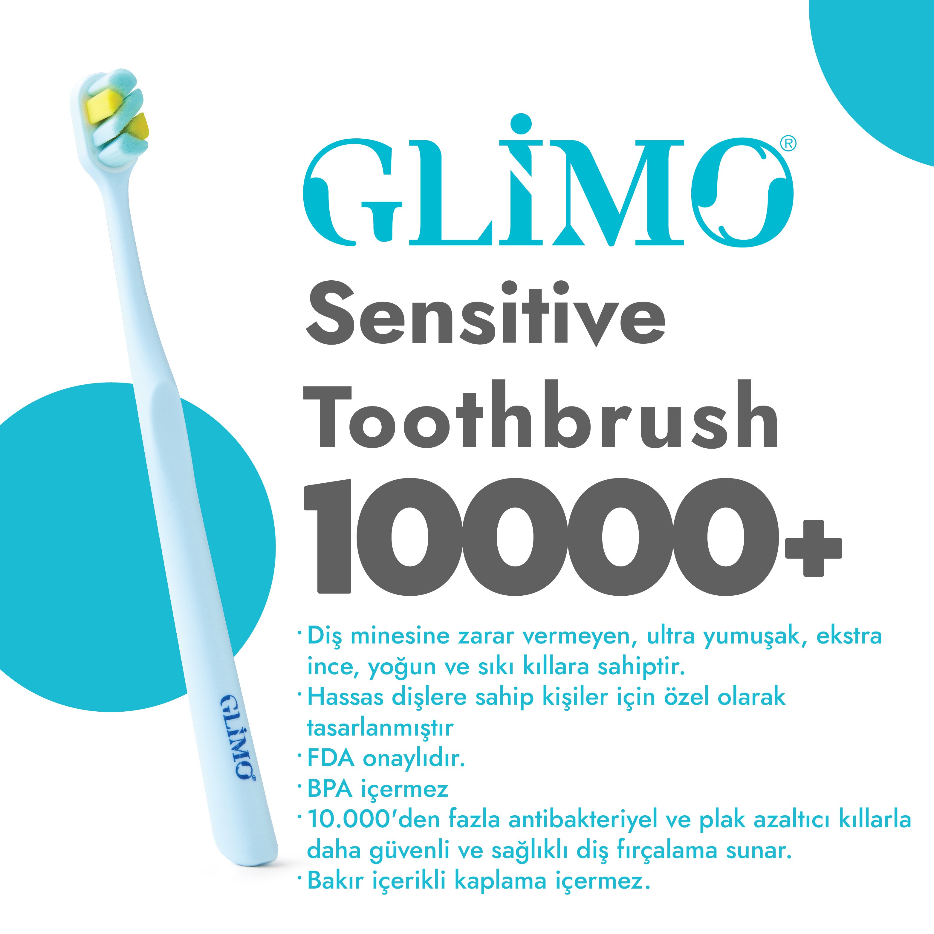 Glimo Sensitive Toothbrush 10000+ Ultra Soft