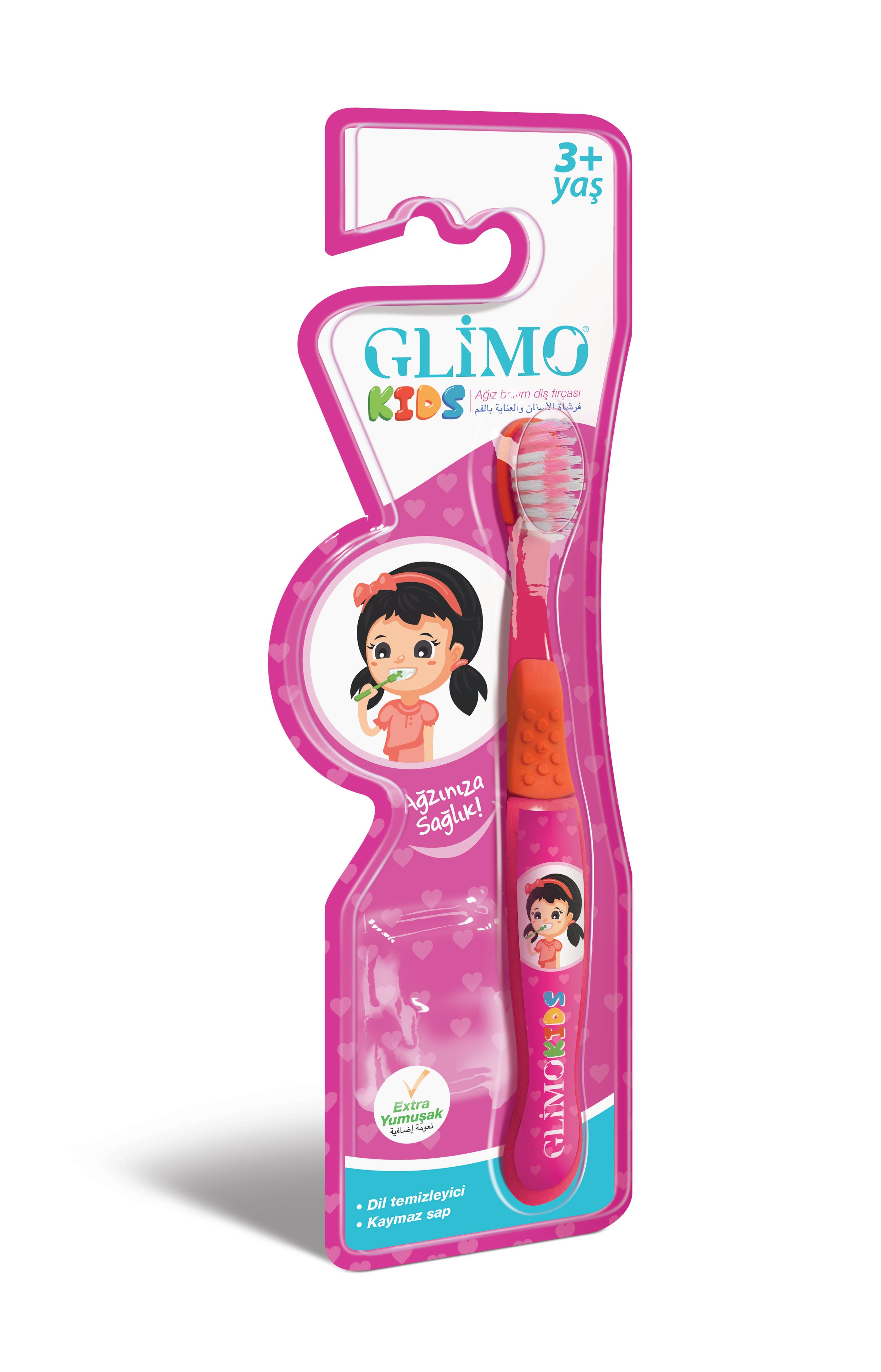 Glimo Kids Ağız Bakım Diş Fırçası - Pembe