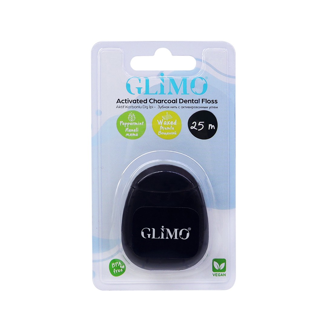 Glimo Activated Carbon Dental Floss 25M