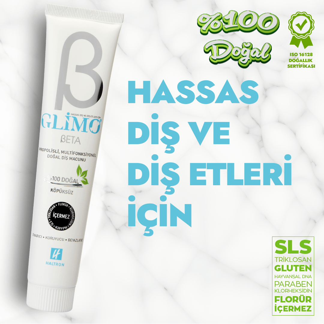 Glimo Beta Hassas Diş Etleri İçin Propolisli %100 Doğal Diş Macunu - 75ml