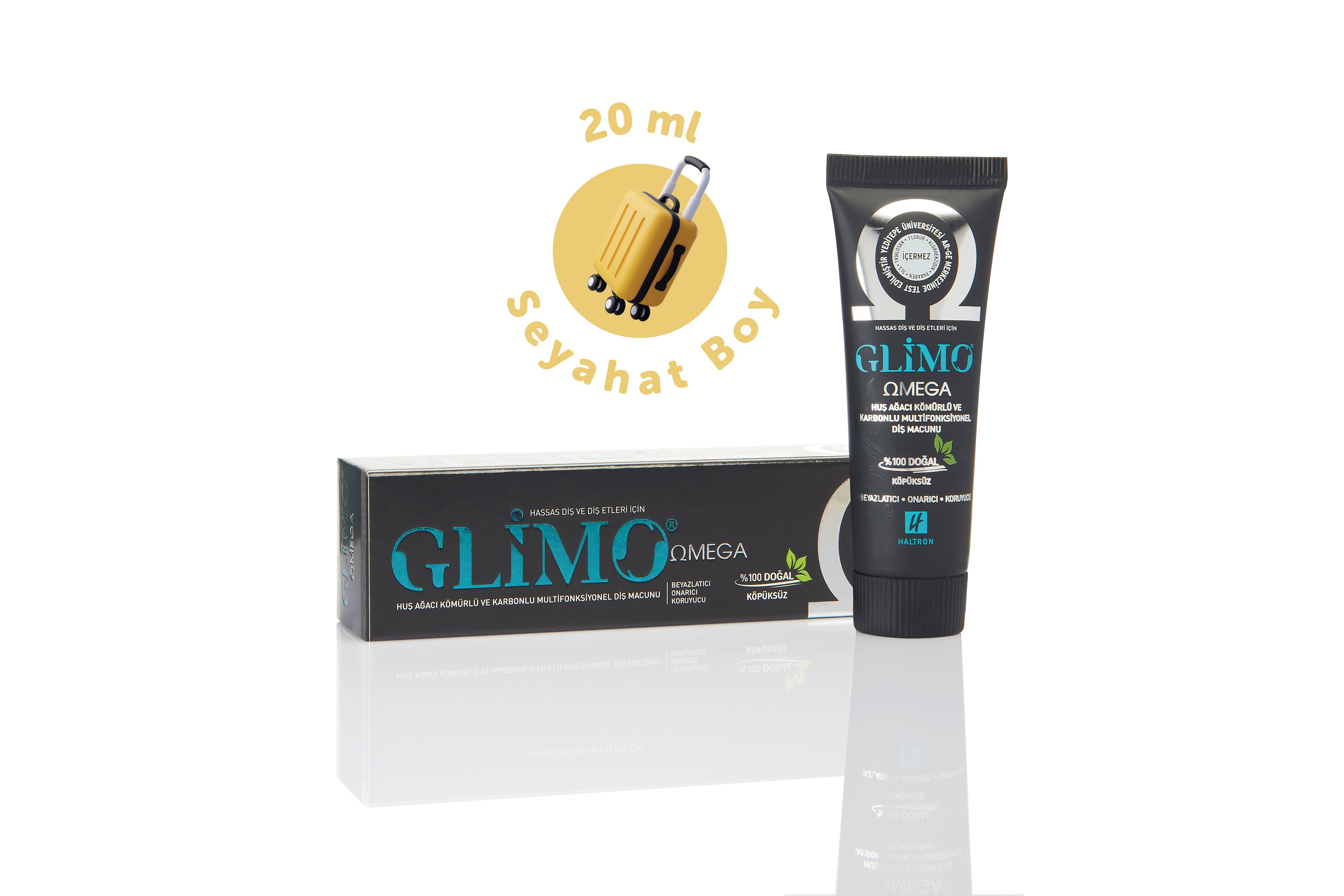 Glimo Omega Beyazlatıcı %100 Doğal Diş Macunu - 20ml