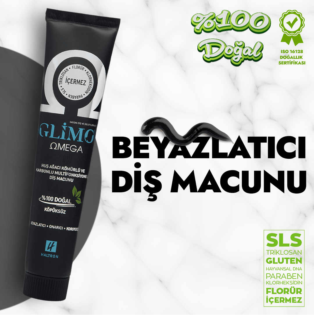 Glimo Omega Beyazlatıcı %100 Doğal Diş Macunu - 75ml