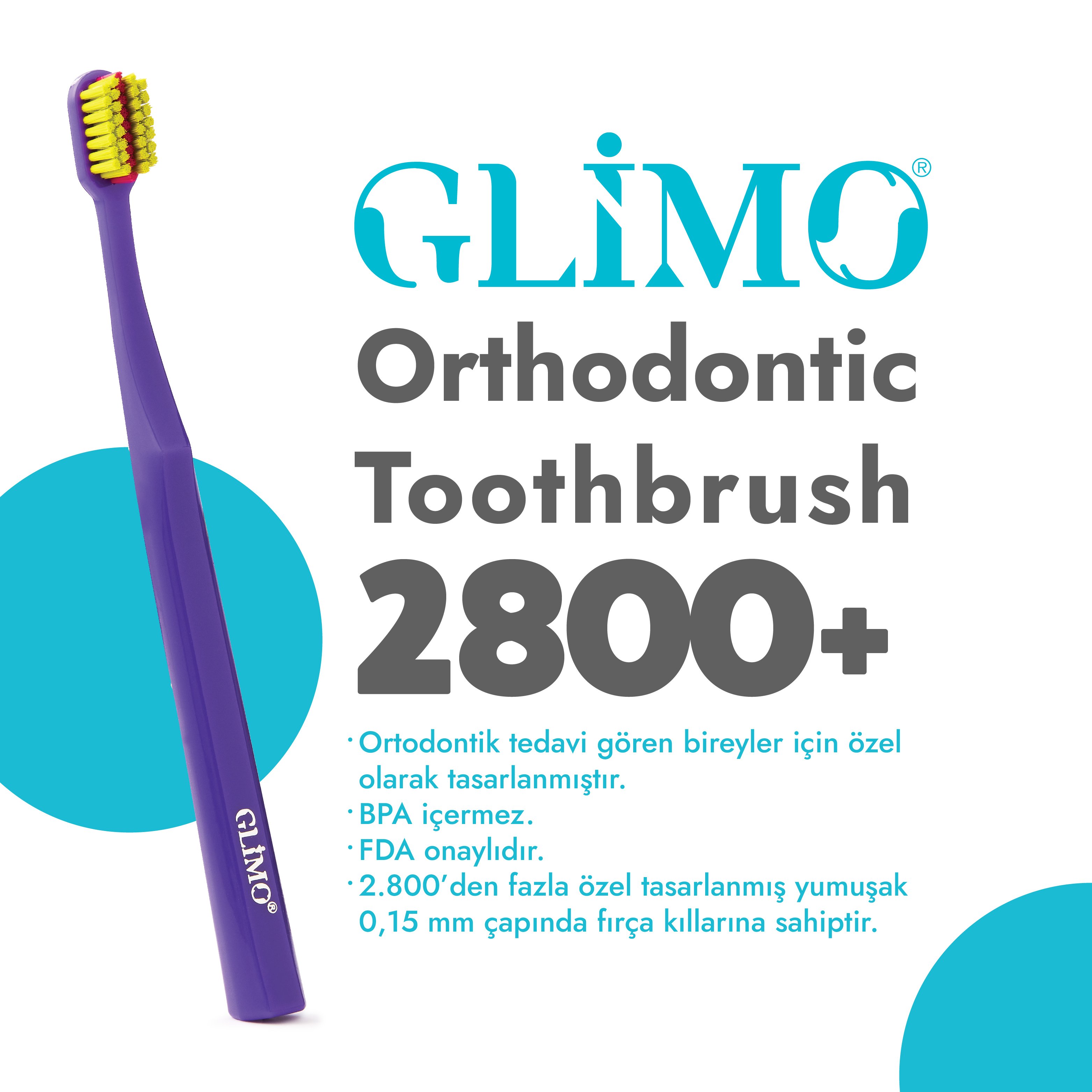 Glimo Orthodontic Toothbrush 2800+ Medium