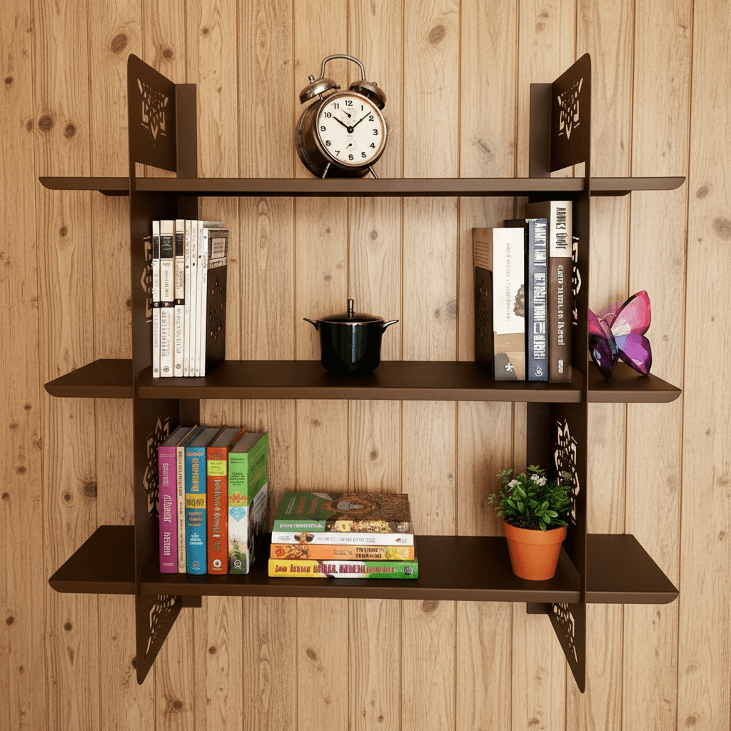 Lotus 79x79x17 Dekoratif Duvar Rafı