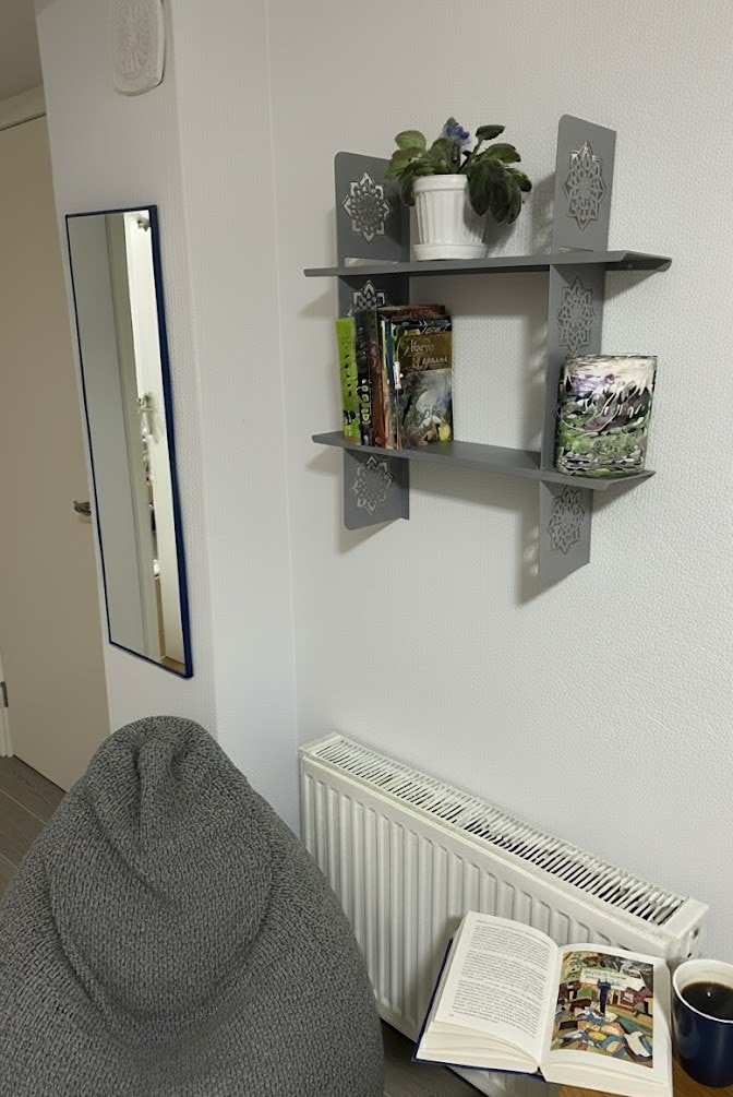 Lotus Mini 60x60 CM  Dekoratif Duvar Rafı 