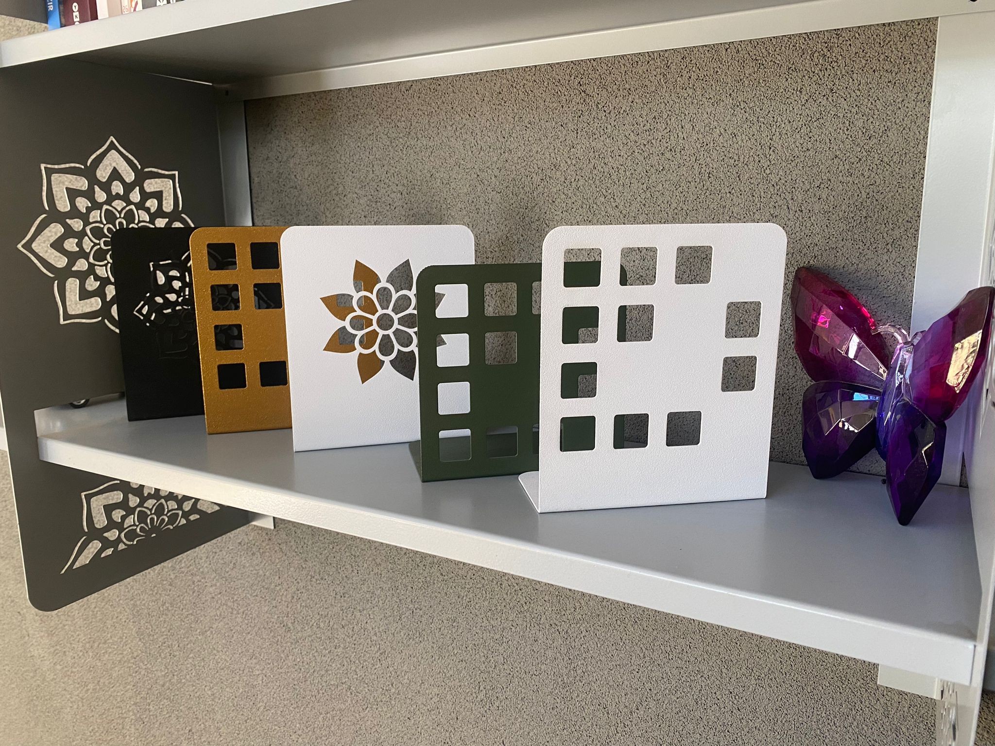 City Bookend Kitap Tutucu 14x12x6 CM RAL 9003 Beyaz