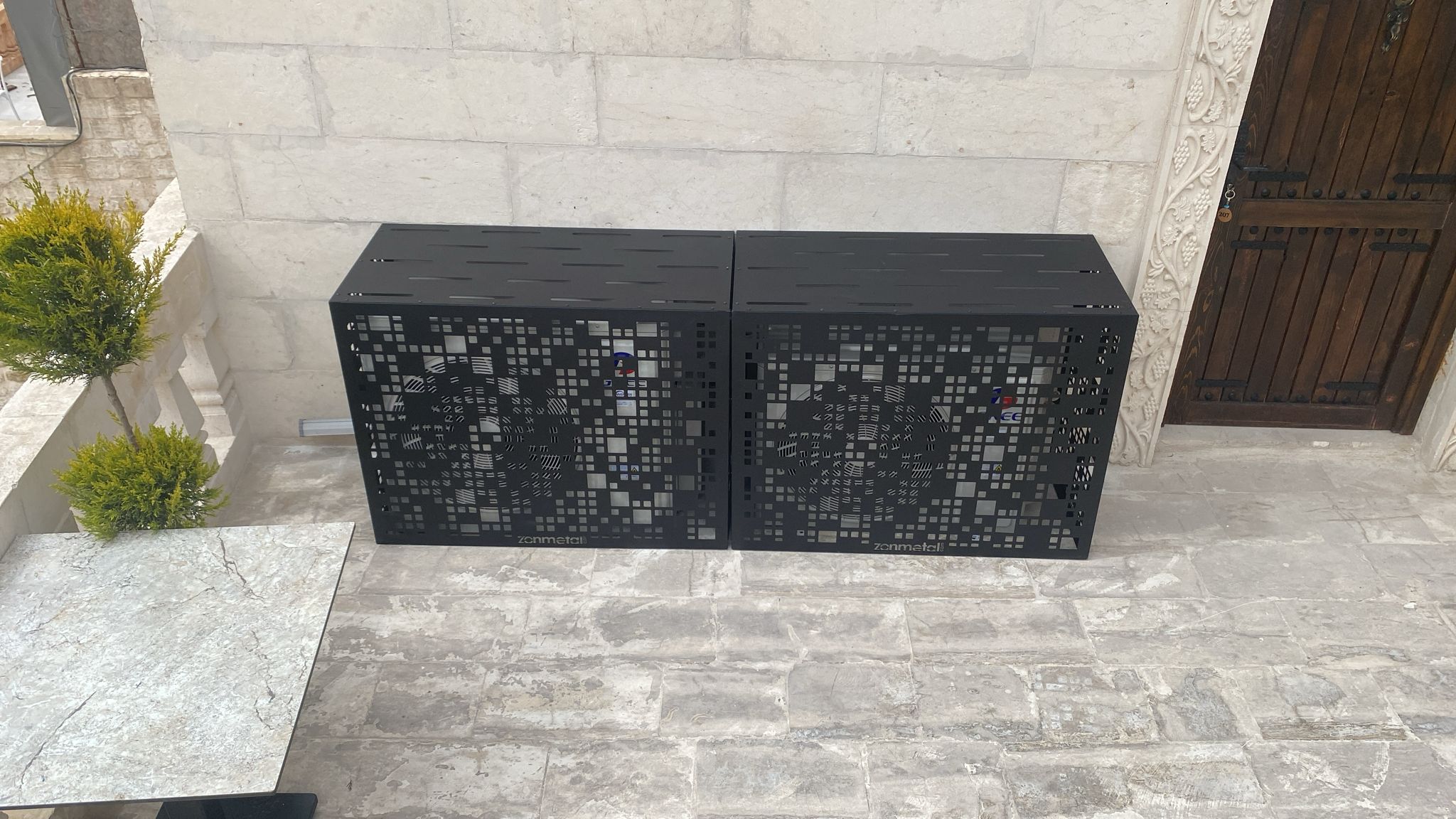 City Antrasit RAL 7016 100x85x55 13 cm köşeli Klima Kafesi #ozel