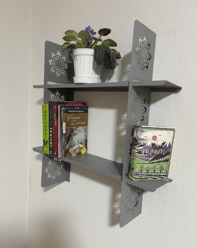 Lotus Mini 60x60 CM  Dekoratif Duvar Rafı 