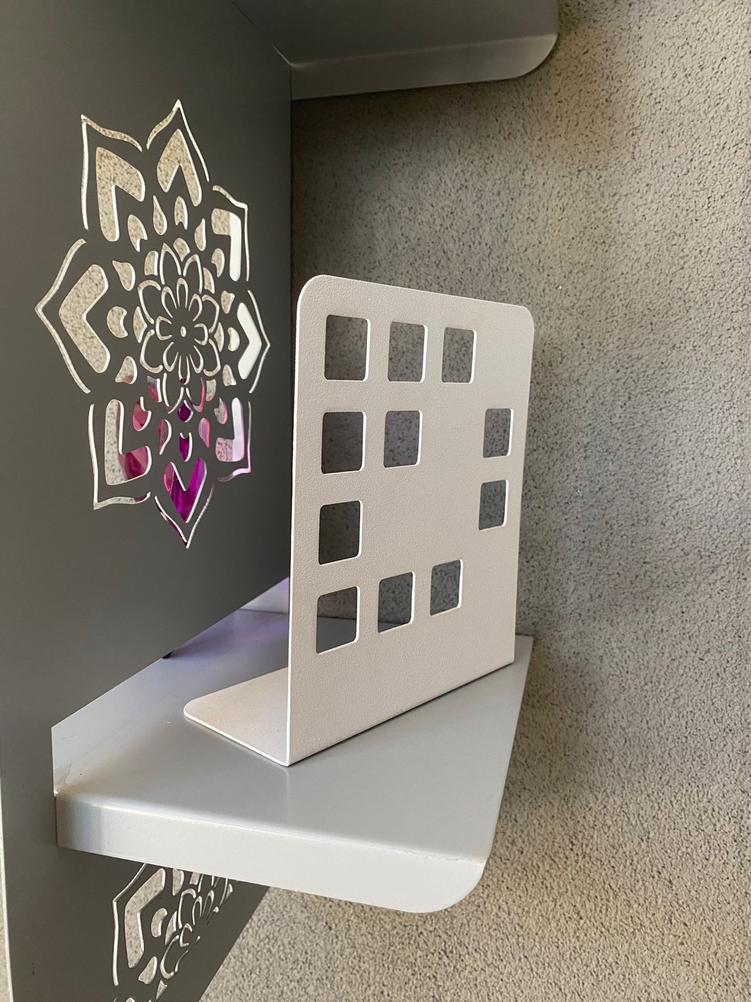 City Bookend Kitap Tutucu 14x12x6 CM RAL 9003 Beyaz