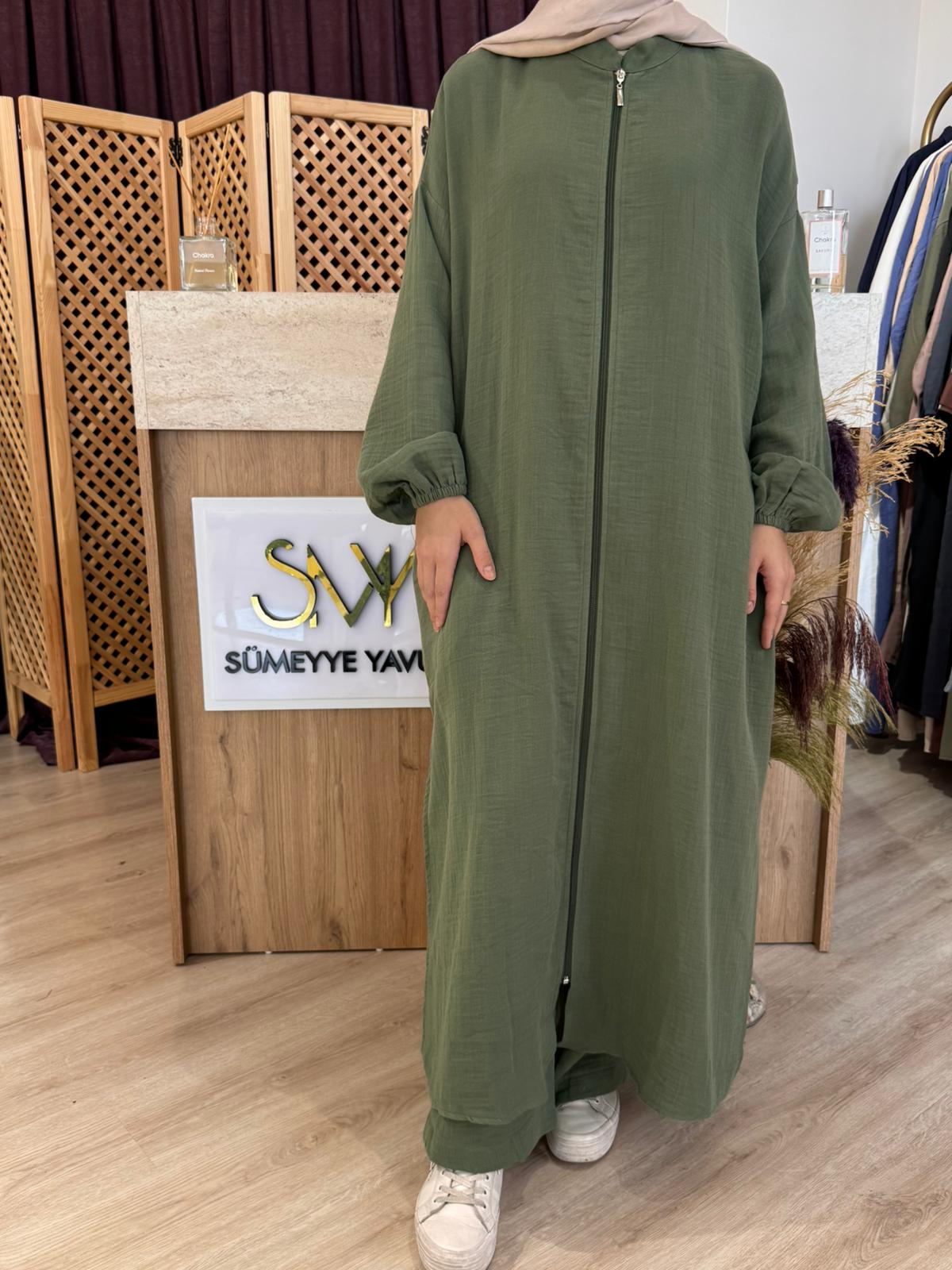 Hira Müslin Takım - Yeşil