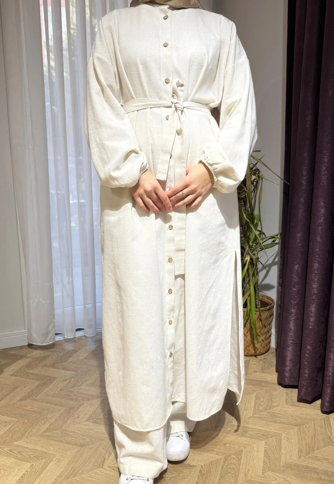 Helen Tek Üst Tunik Kırık Beyaz (Outlet)