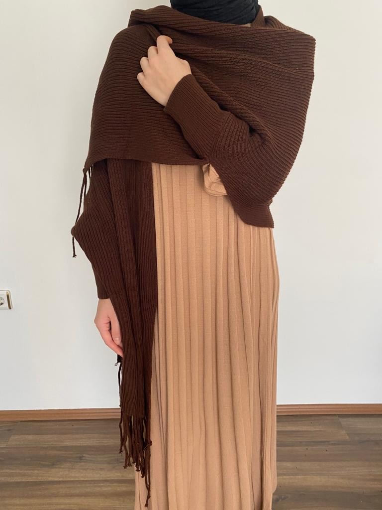 Mila Triko Elbise Camel