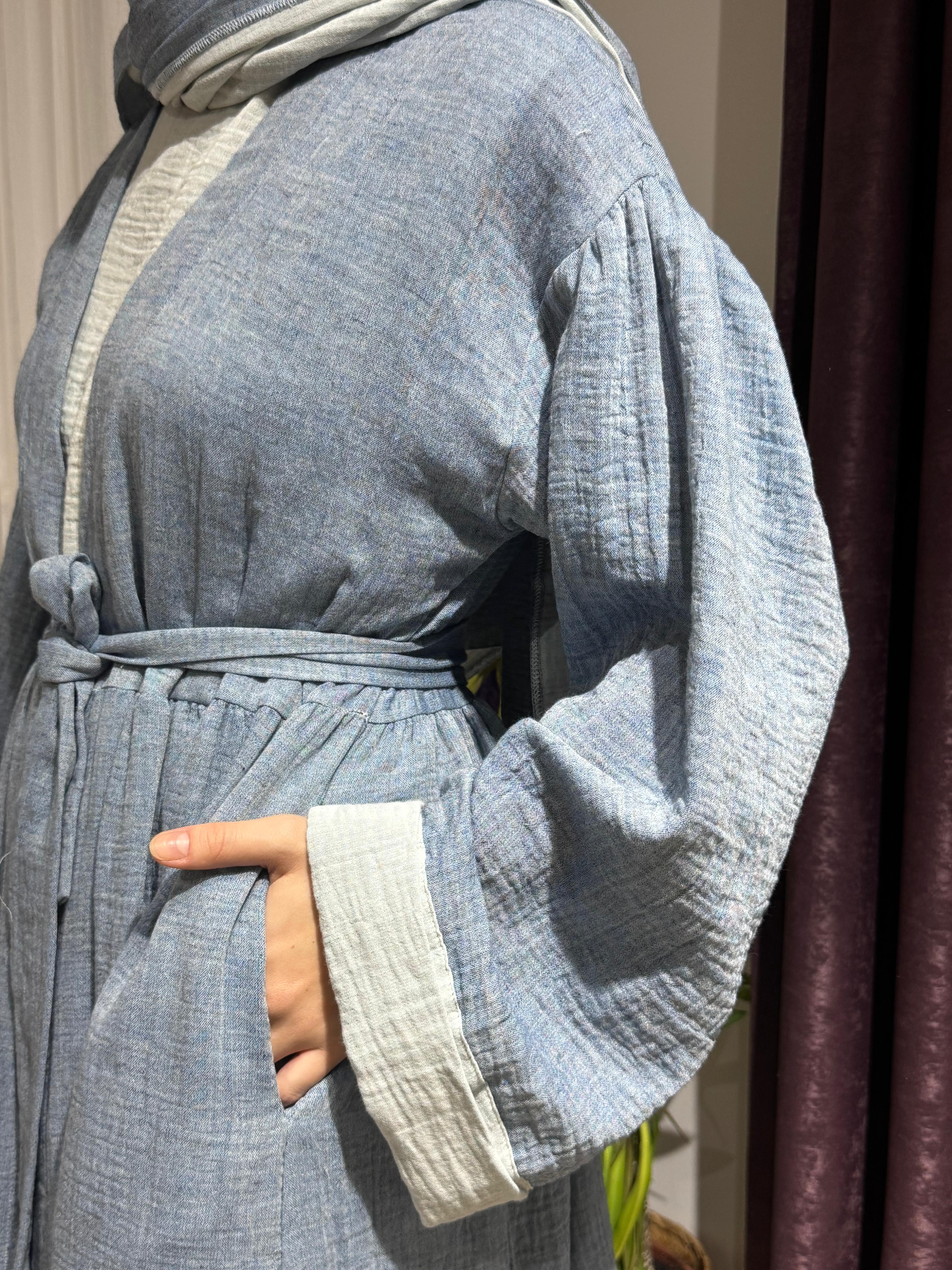 Dilruba Müslin Abaya Takım