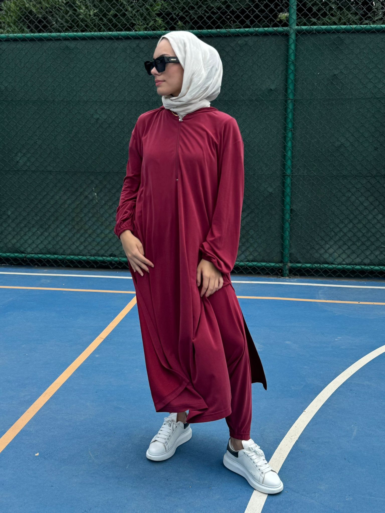 Şalvar Eşofman  Takım  - Bordo